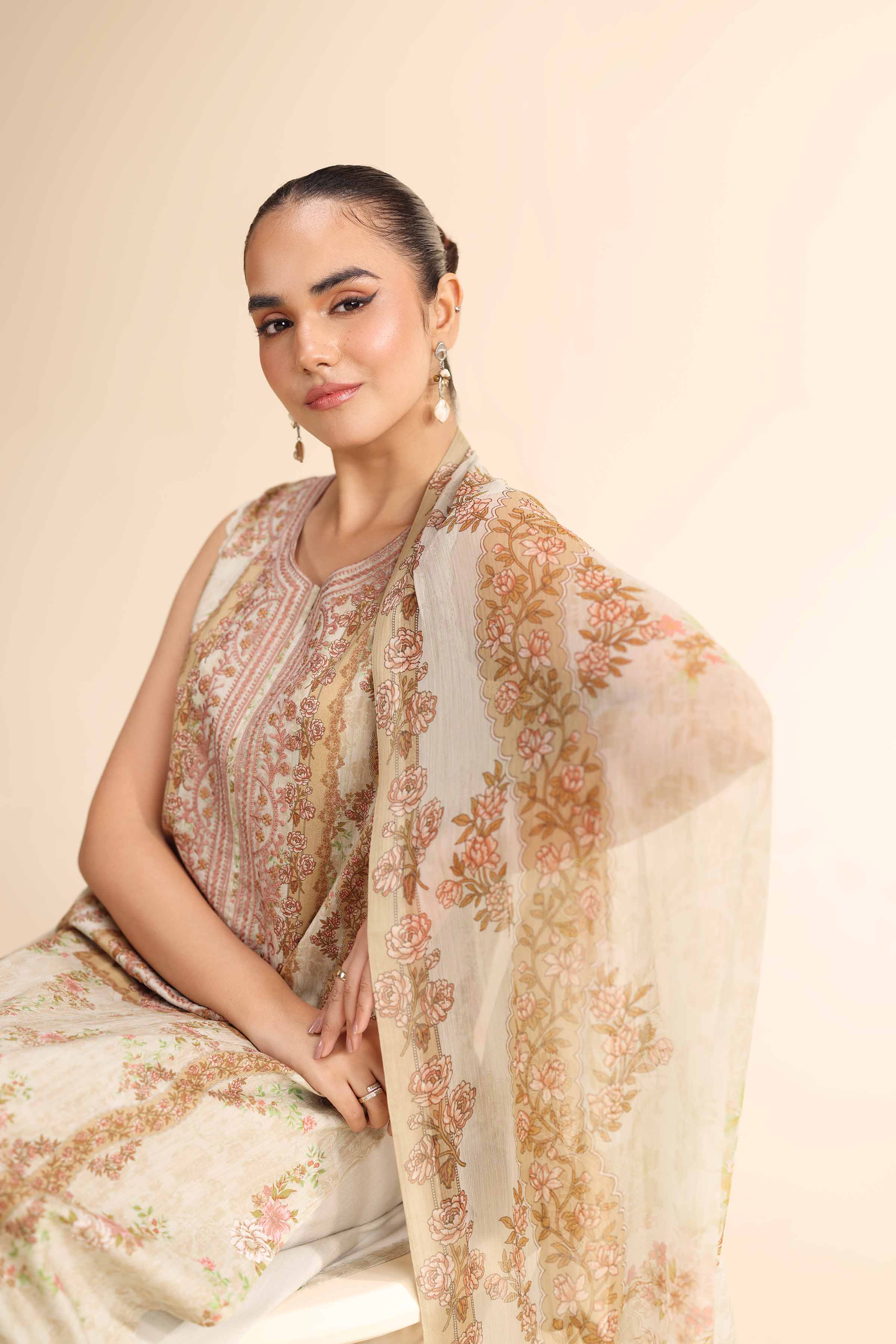 3 Piece - Digital Printed Embroidered Suit - 42501052 for Women - Unstitched Collection | Nishat | Shop Online