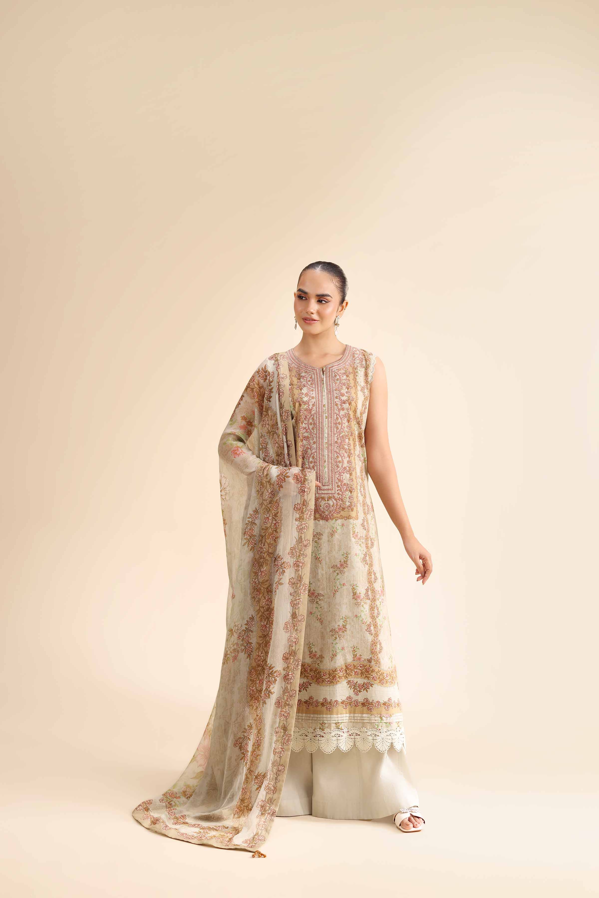 3 Piece - Digital Printed Embroidered Suit - 42501052 for Women - Unstitched Collection | Nishat | Shop Online