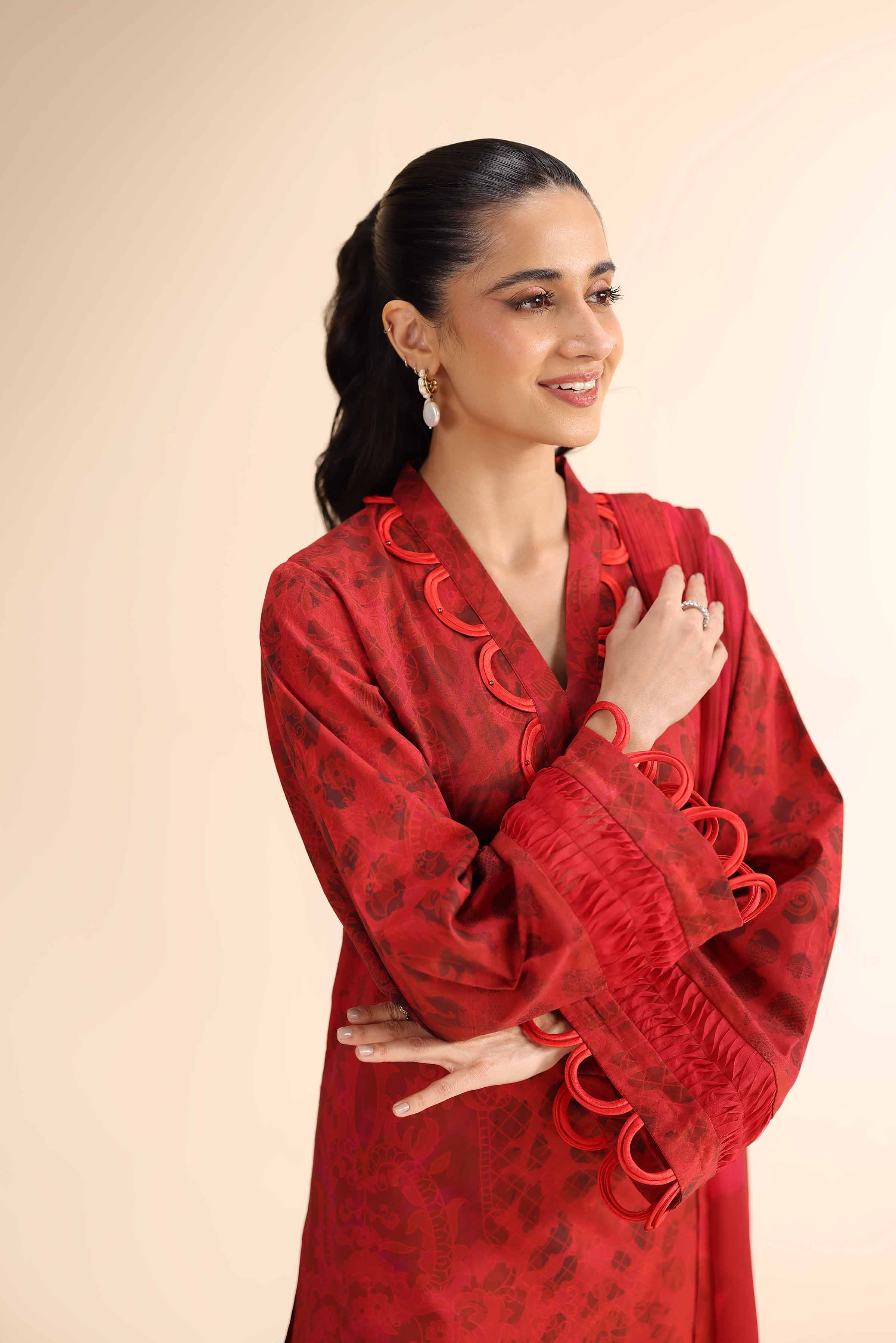 3 Piece - Digital Printed Embroidered Suit - 42501055 for Women - Unstitched Collection | Nishat | Shop Online