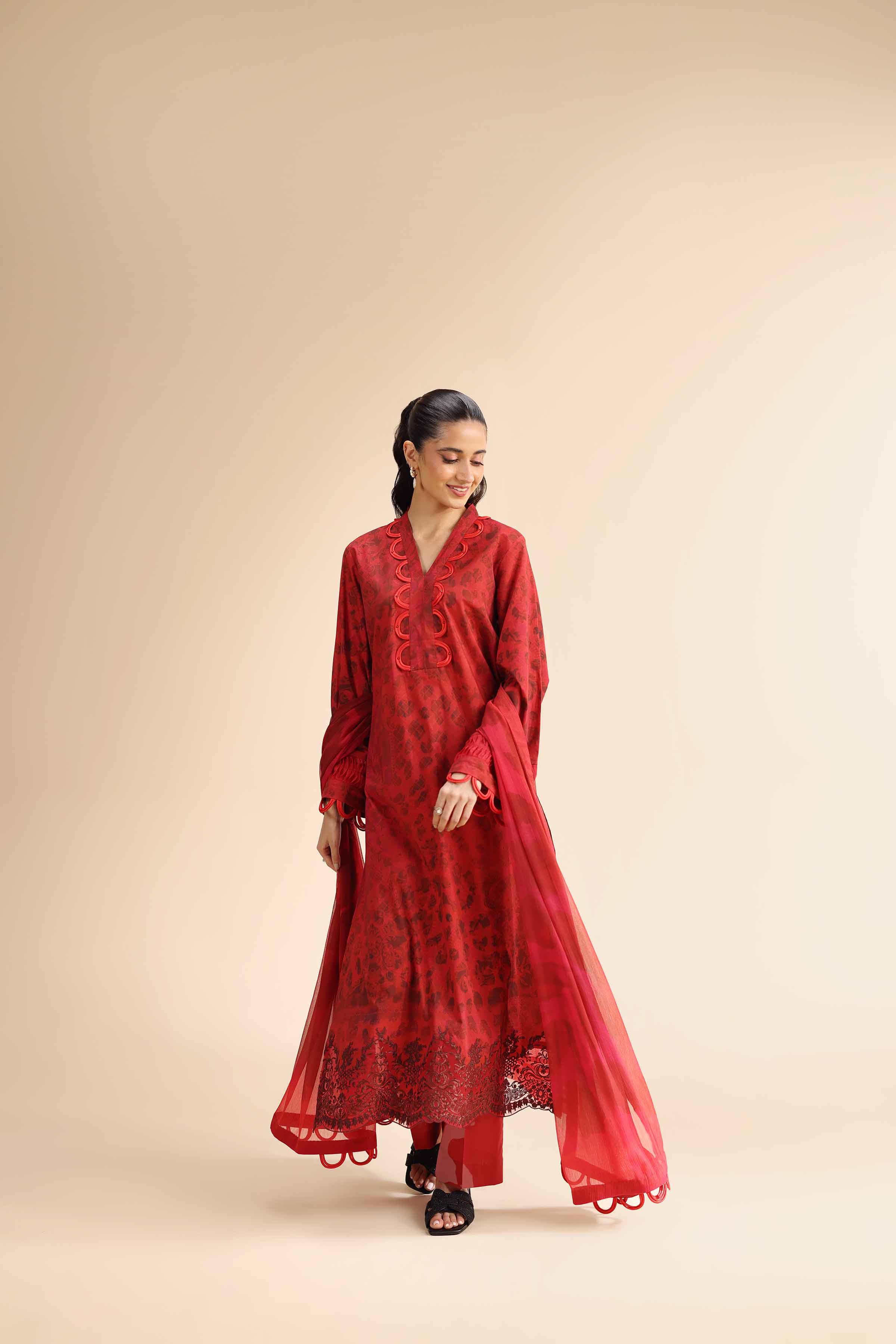 3 Piece - Digital Printed Embroidered Suit - 42501055 for Women - Unstitched Collection | Nishat | Shop Online