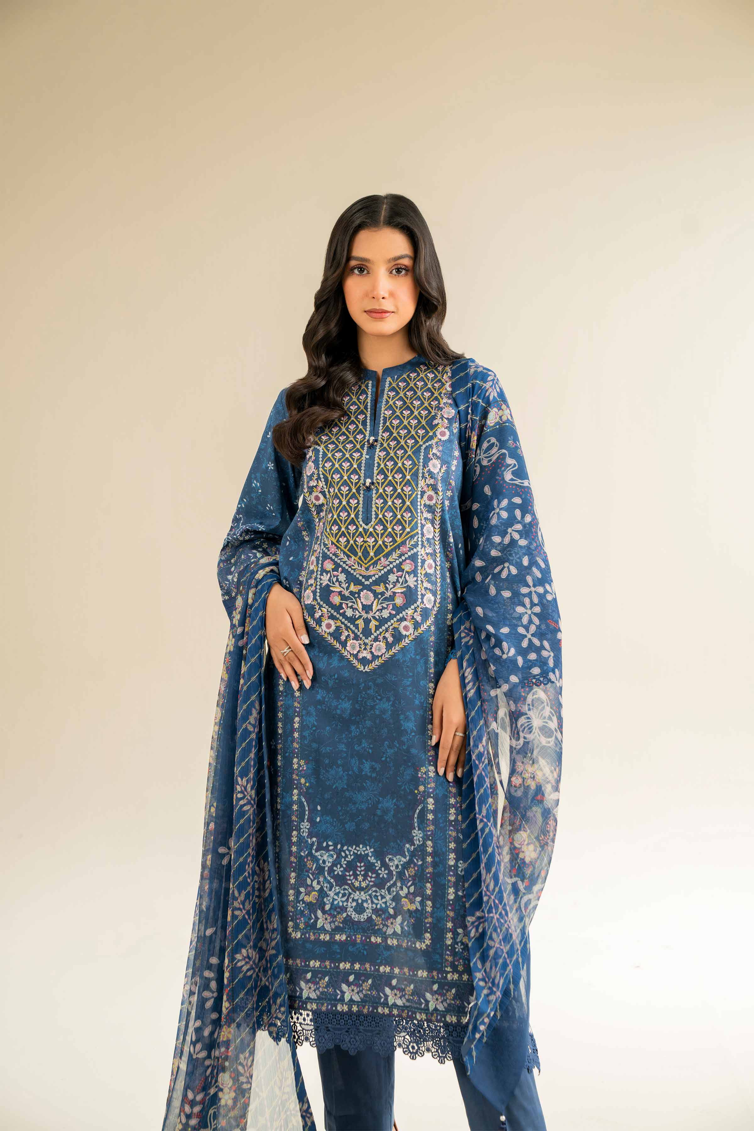 3 Piece - Digital Printed Embroidered Suit - 42501056 for Women - Unstitched Collection | Nishat | Shop Online