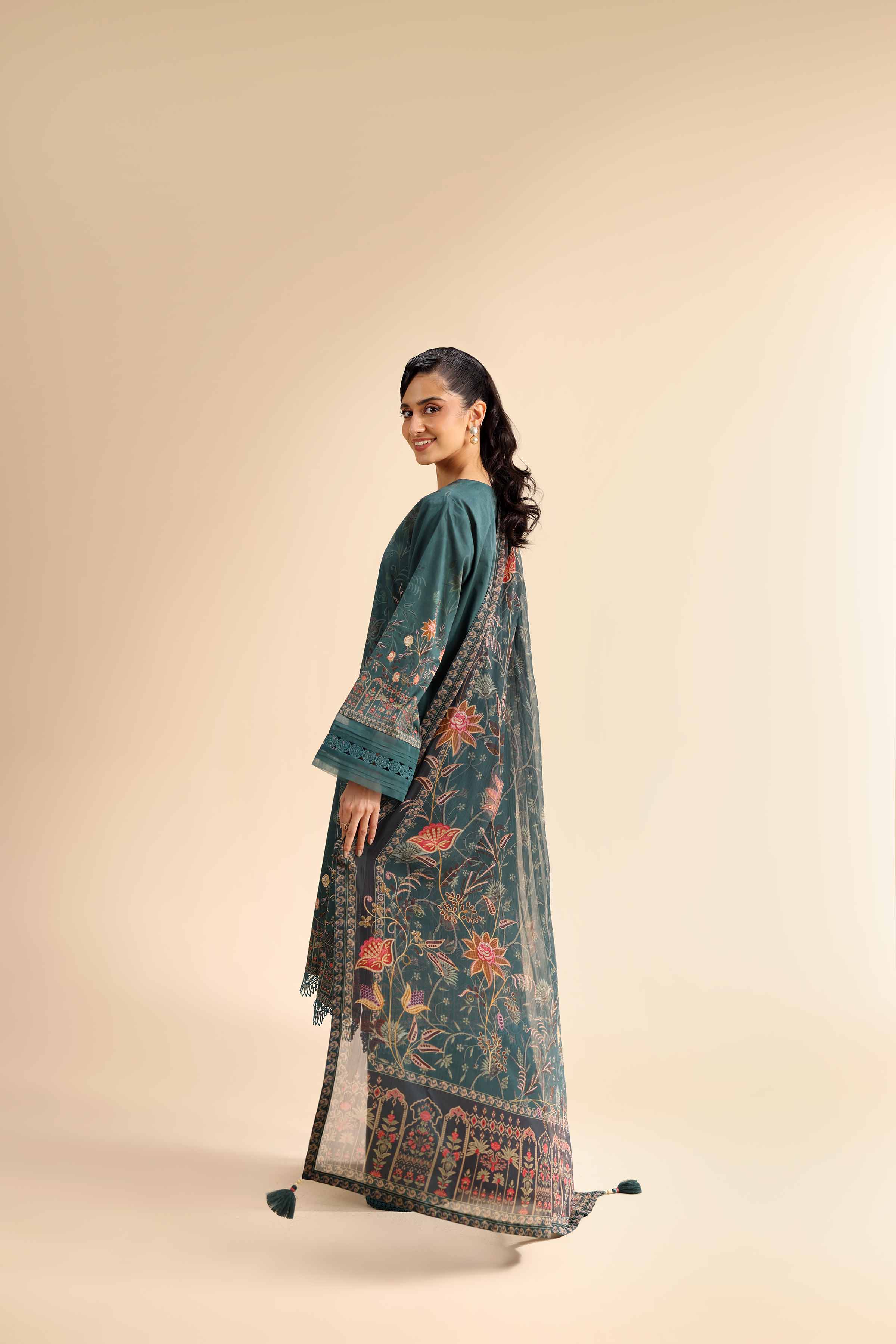 3 Piece - Digital Printed Embroidered Suit - 42501057 for Women - Unstitched Collection | Nishat | Shop Online