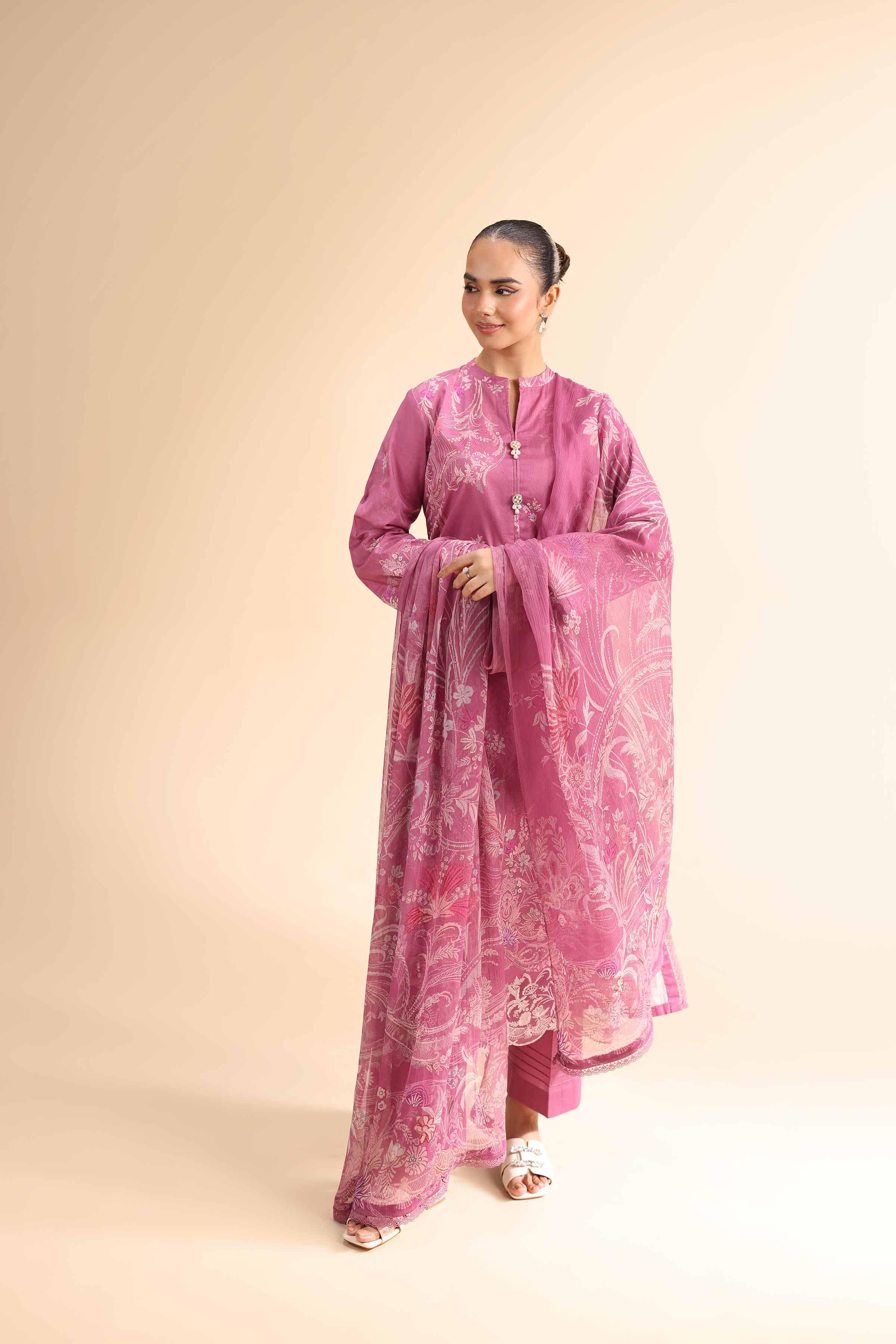 3 Piece - Digital Printed Embroidered Suit - 42501059 for Women - Unstitched Collection | Nishat | Shop Online