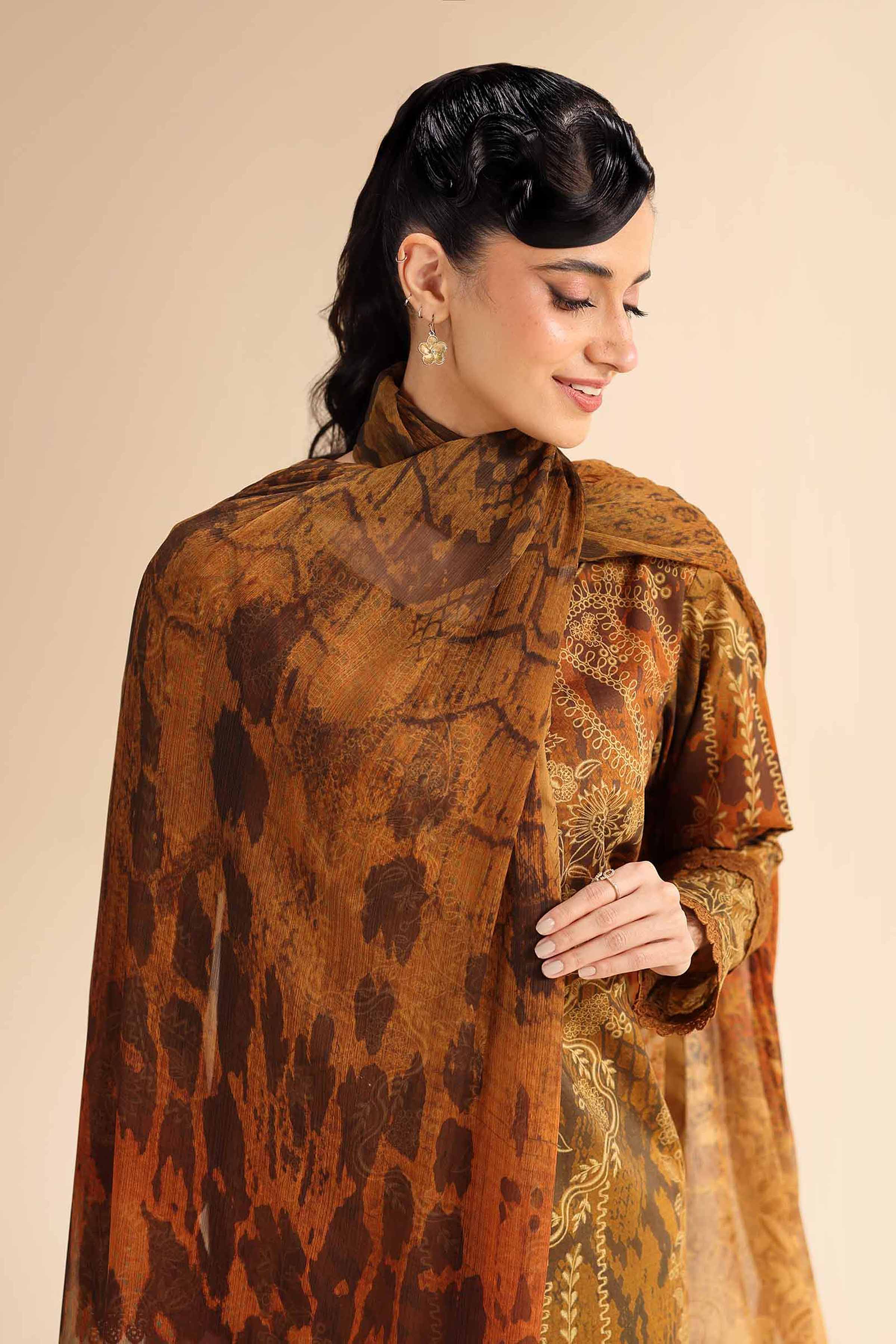 3 Piece - Digital Printed Embroidered Suit - 42501060 for Women - Unstitched Collection | Nishat | Shop Online