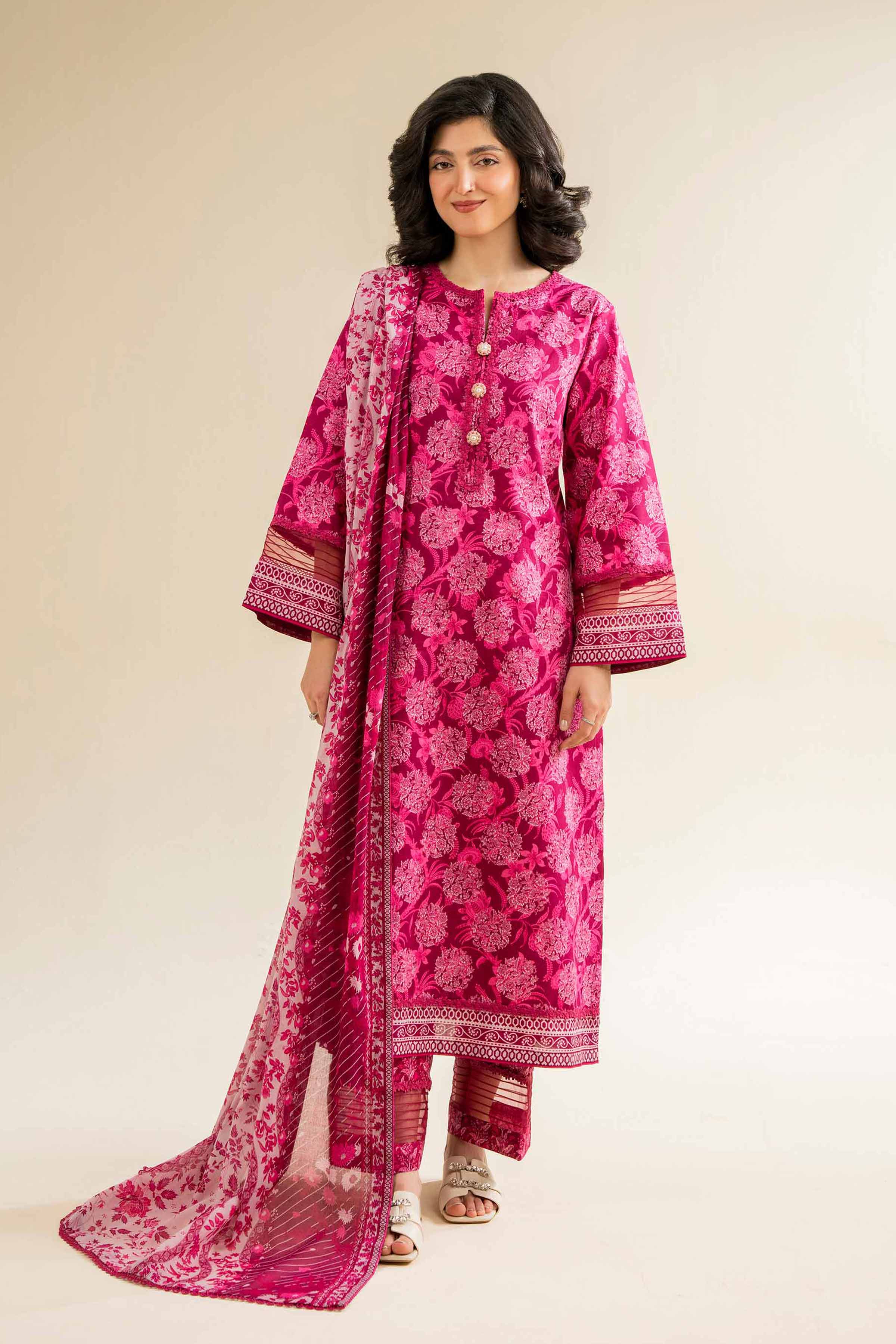 3 Piece - Printed Suit - 42501070 for Women - Unstitched Collection | Nishat | Shop Online
