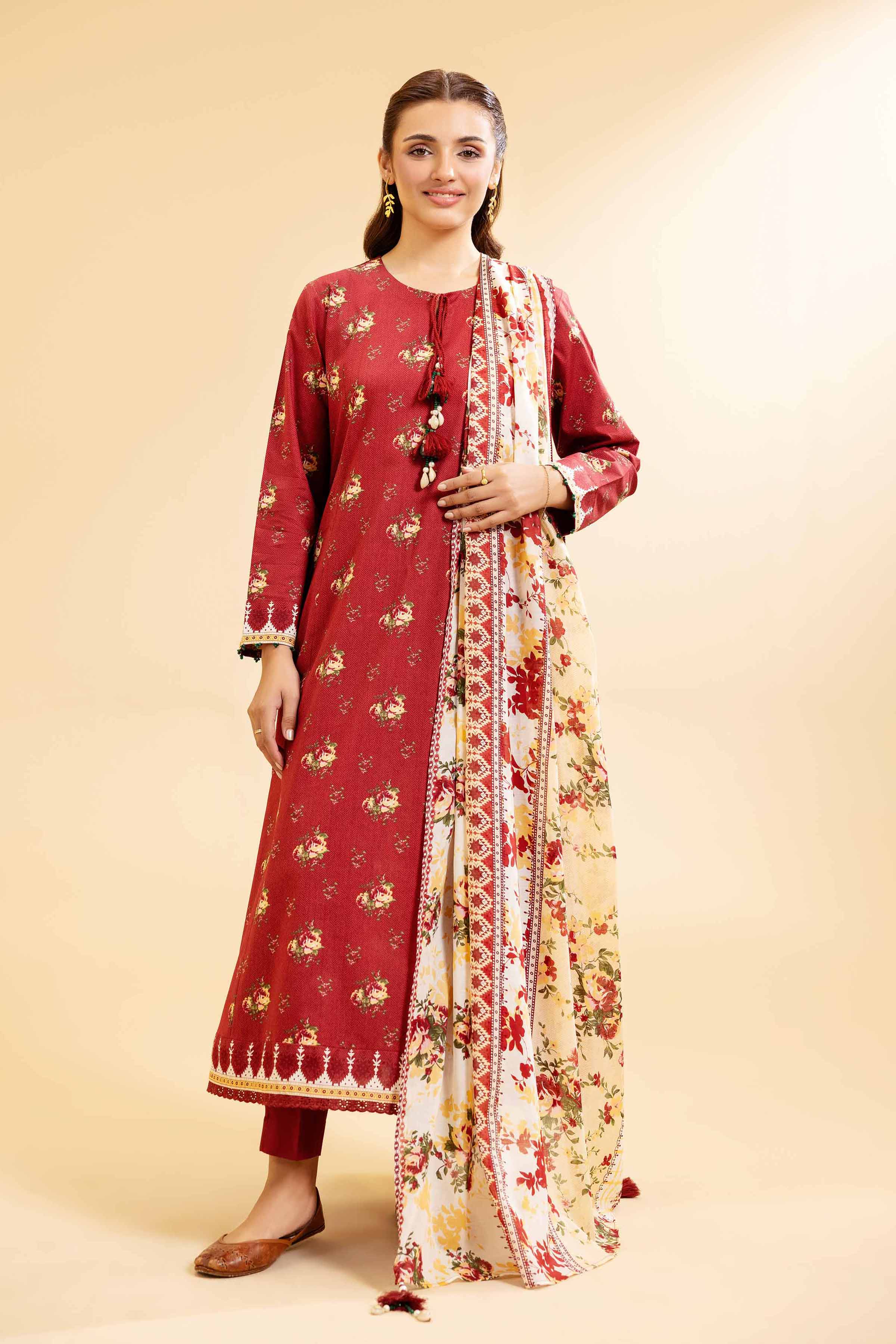 3 Piece - Printed Suit - 42501073 for Women - Unstitched Collection | Nishat | Shop Online