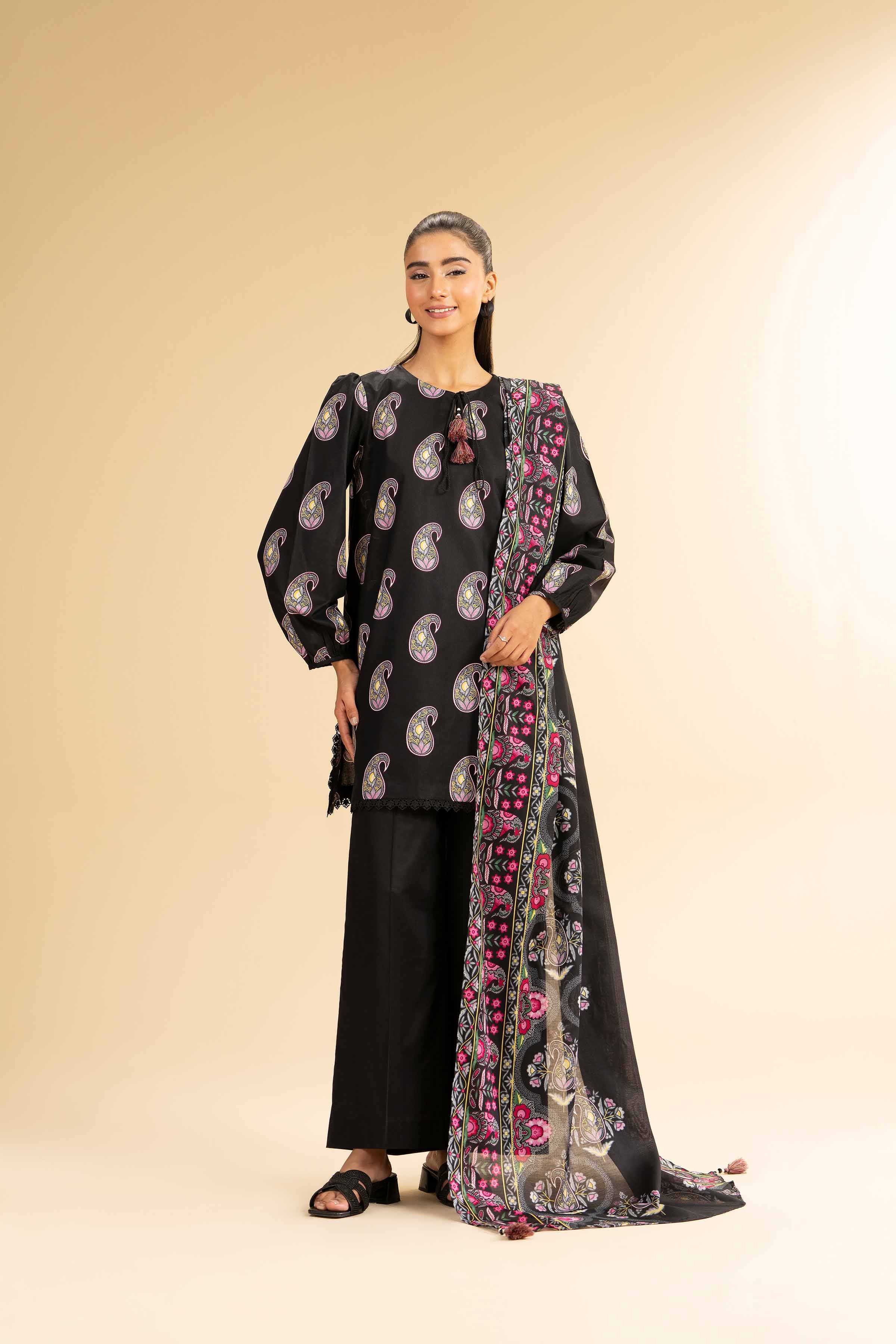 3 Piece - Printed Suit - 42501077 for Women - Unstitched Collection | Nishat | Shop Online