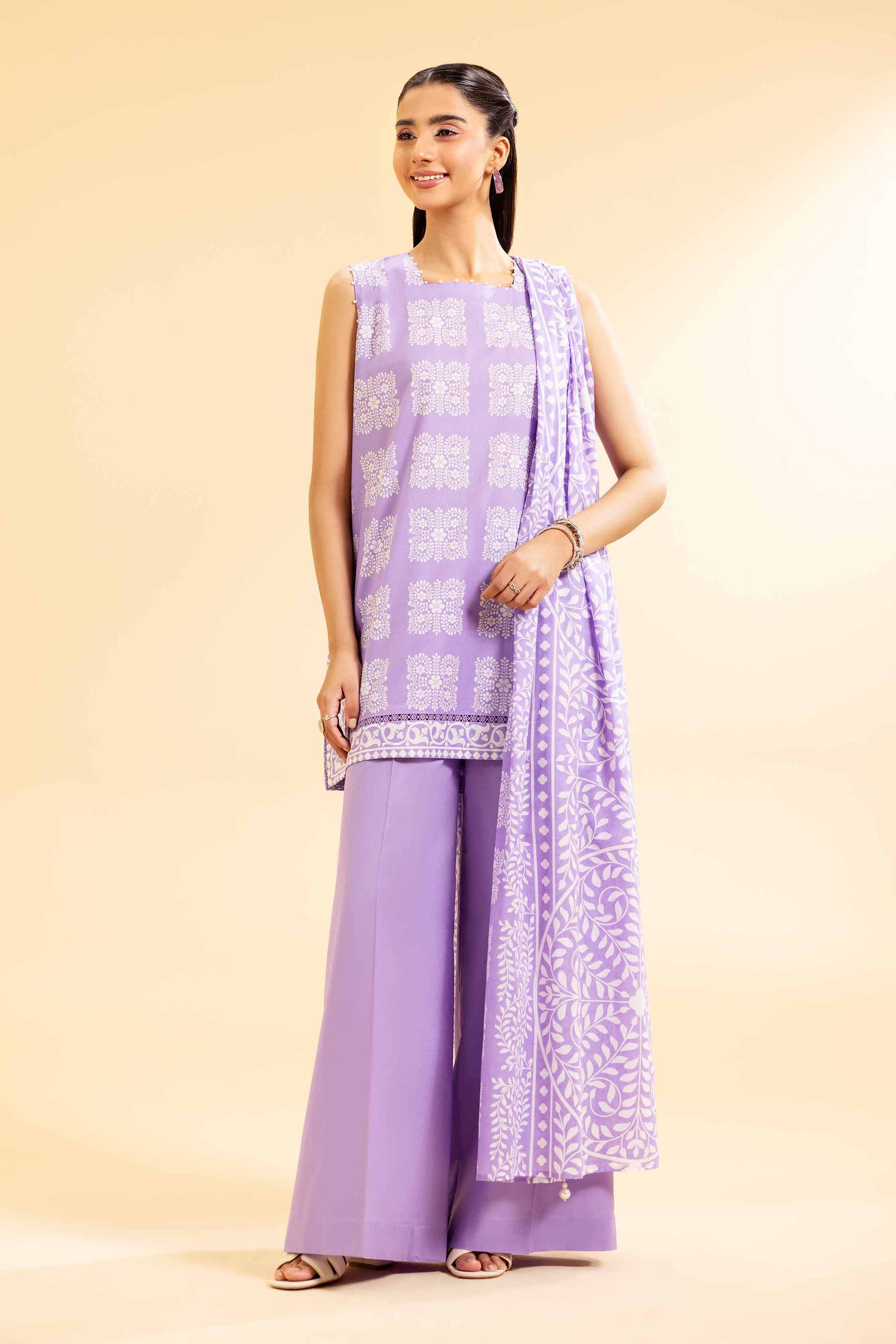 3 Piece - Printed Suit - 42501078 for Women - Unstitched Collection | Nishat | Shop Online