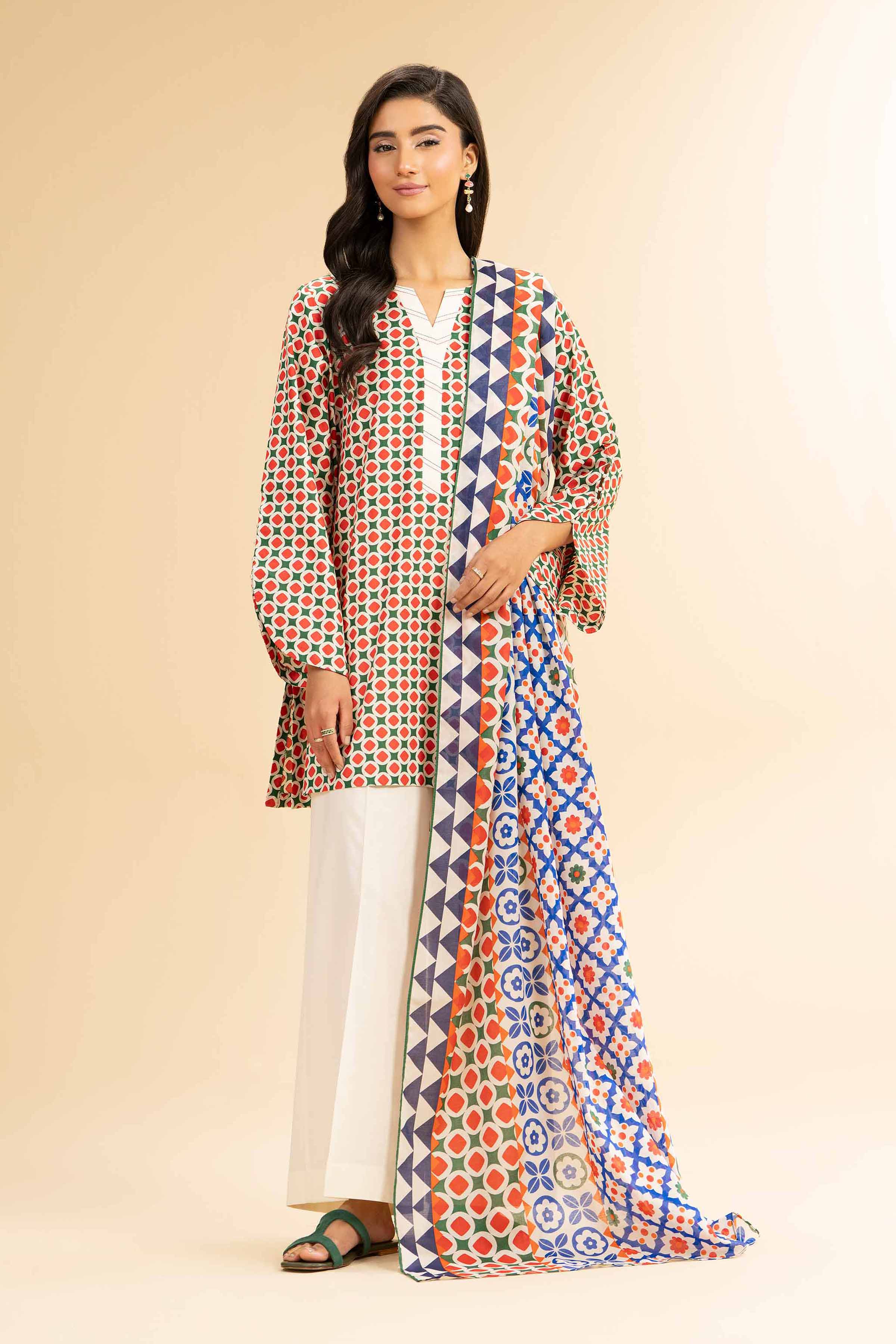 3 Piece - Printed Suit - 42501079 for Women - Unstitched Collection | Nishat | Shop Online