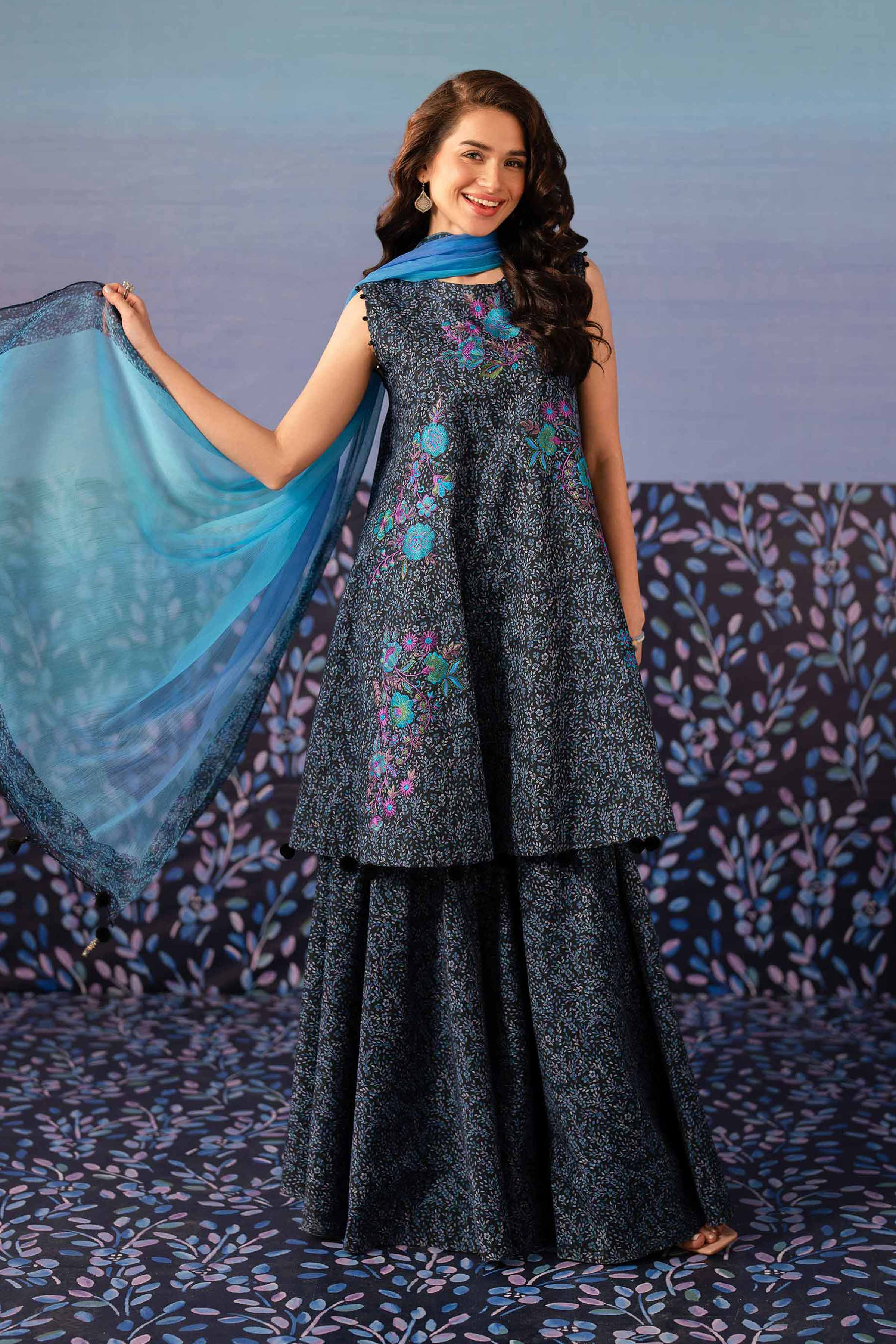 3 Piece - Printed Embroidered Suit - 42501084 for Women - Unstitched Collection | Nishat | Shop Online