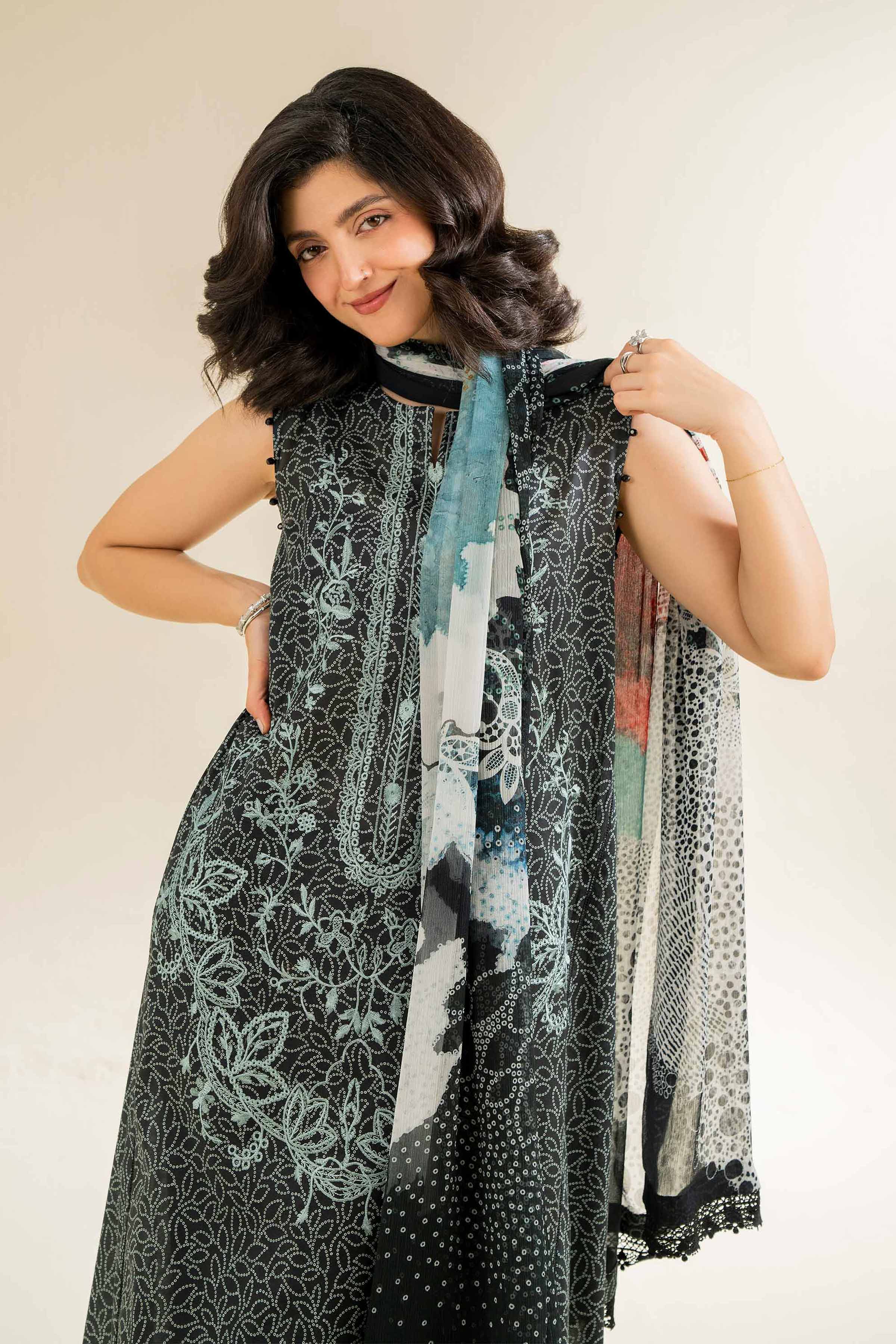 3 Piece - Printed Embroidered Suit - 42501090 for Women - Unstitched Collection | Nishat | Shop Online