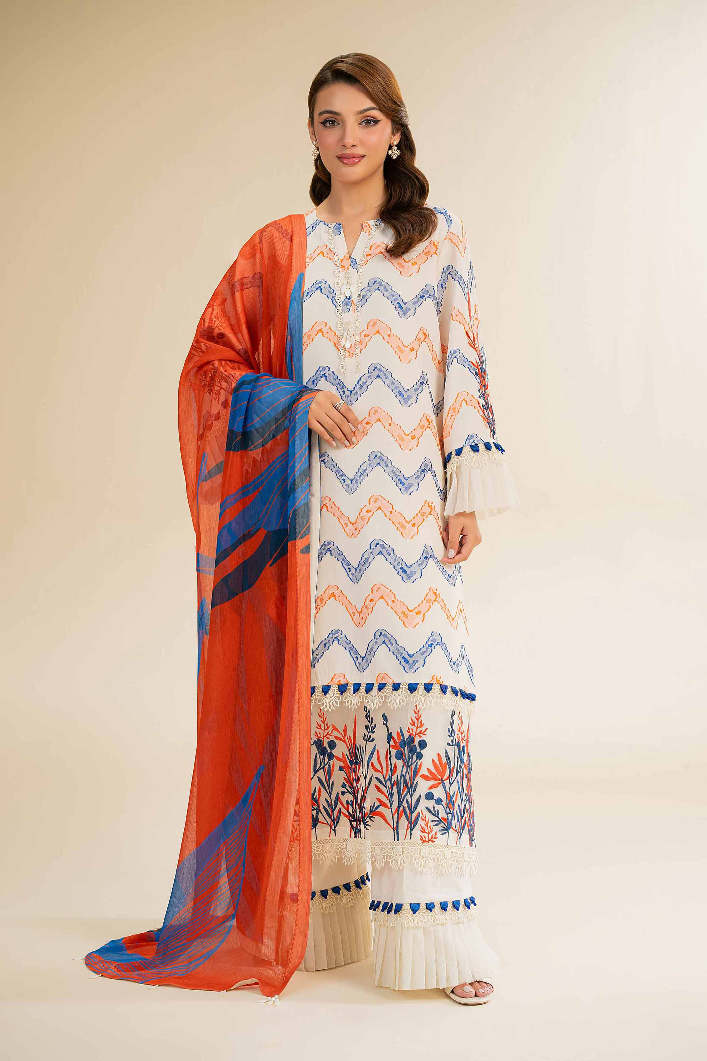 3 Piece - Jacquard Embroidered Suit - 42501093 for Women - Unstitched Collection | Nishat | Shop Online