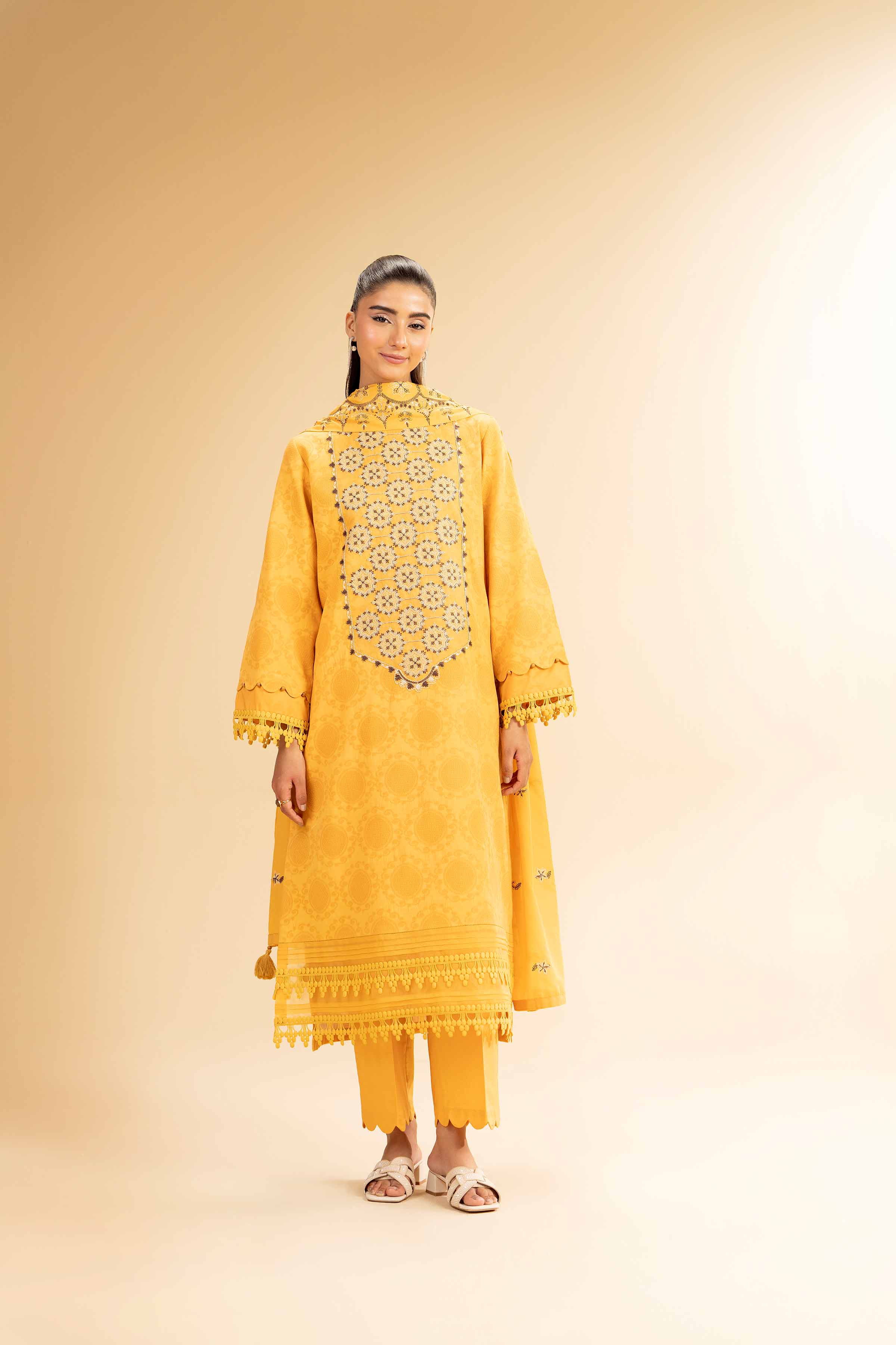 3 Piece - Dyed Embroidered Suit - 42501100 for Women - Unstitched Collection | Nishat | Shop Online