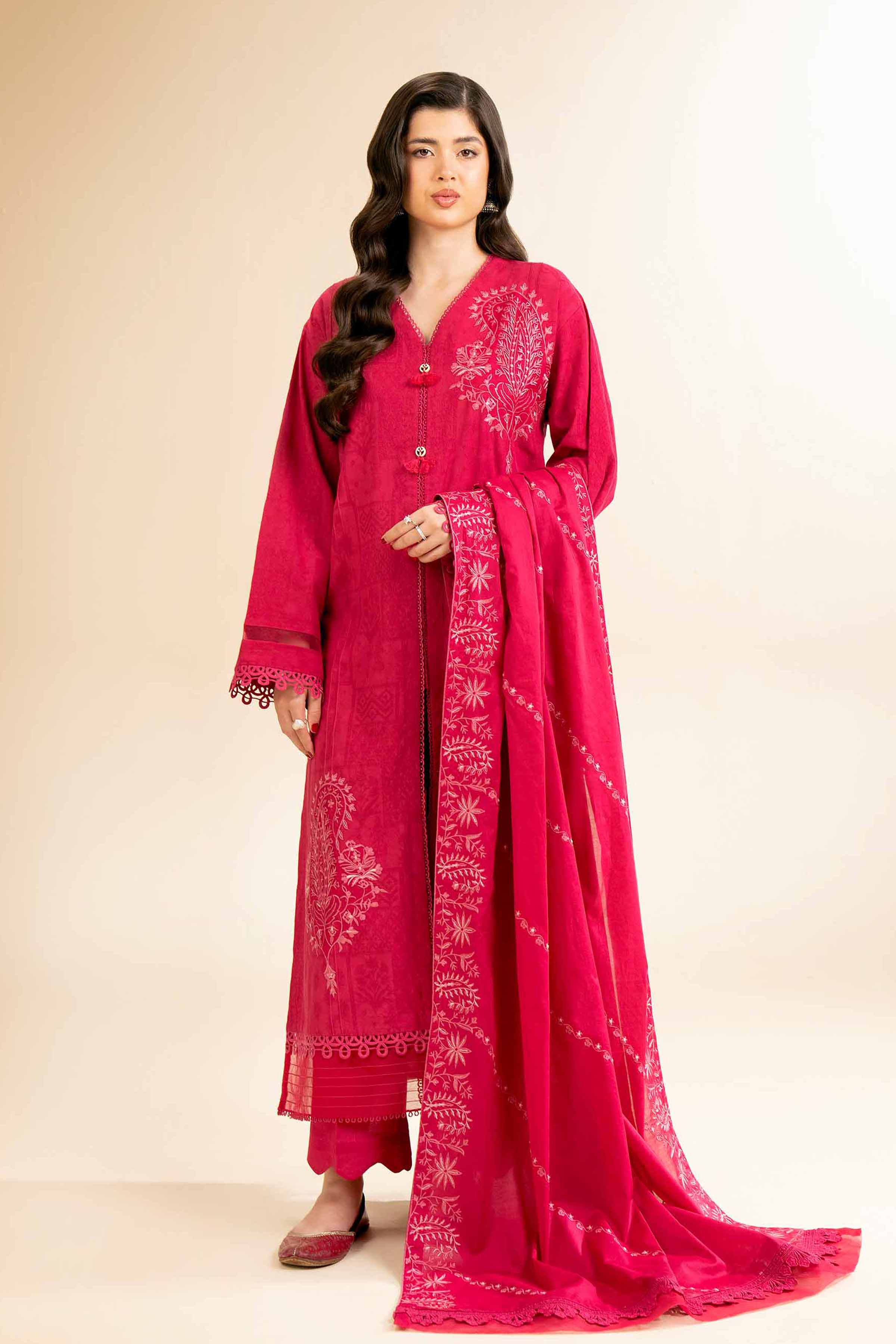 3 Piece - Dyed Embroidered Suit - 42501104 for Women - Unstitched Collection | Nishat | Shop Online