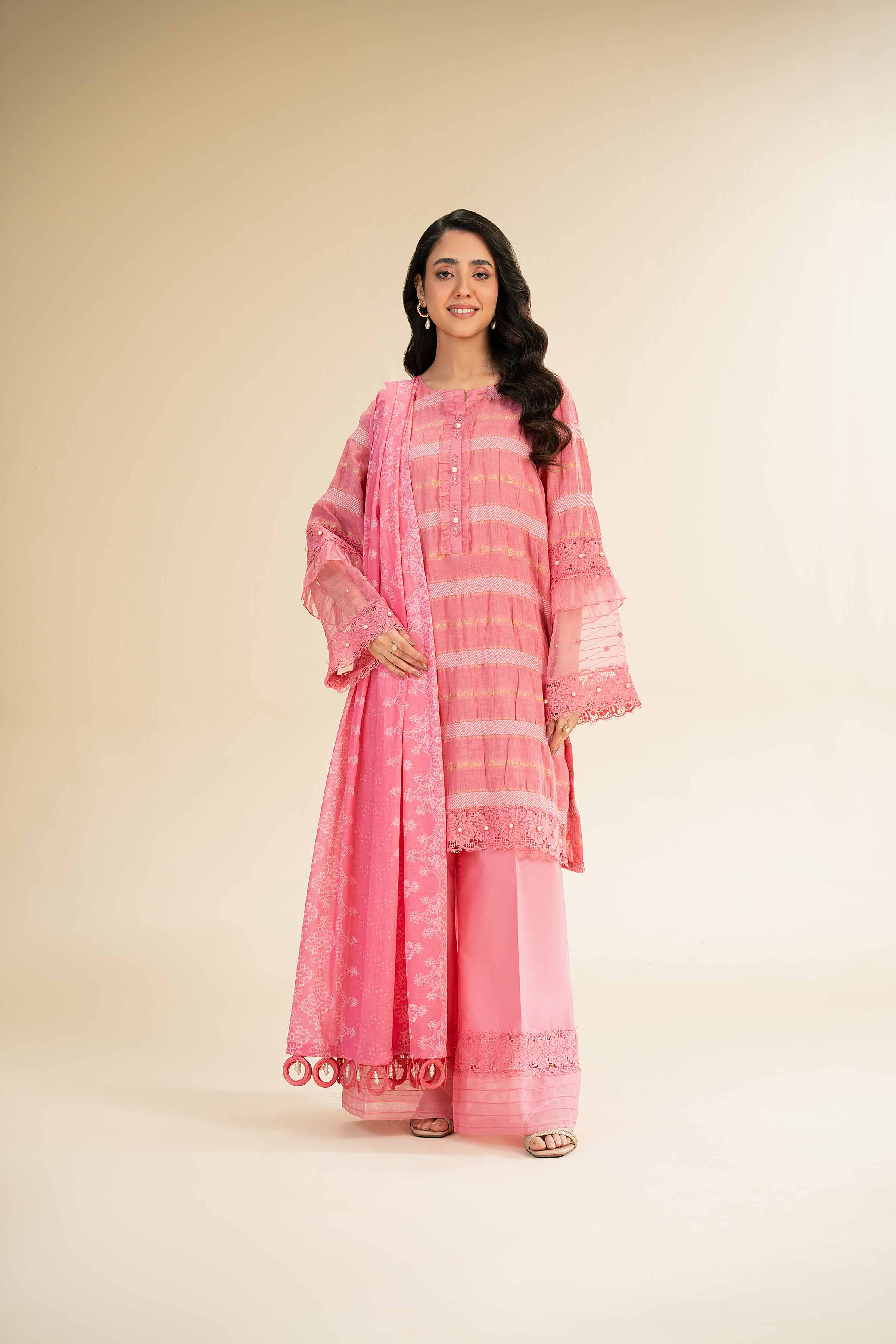 3 Piece - Paste Printed With Jacquard Suit - 42501106 for Women - Unstitched Collection | Nishat | Shop Online