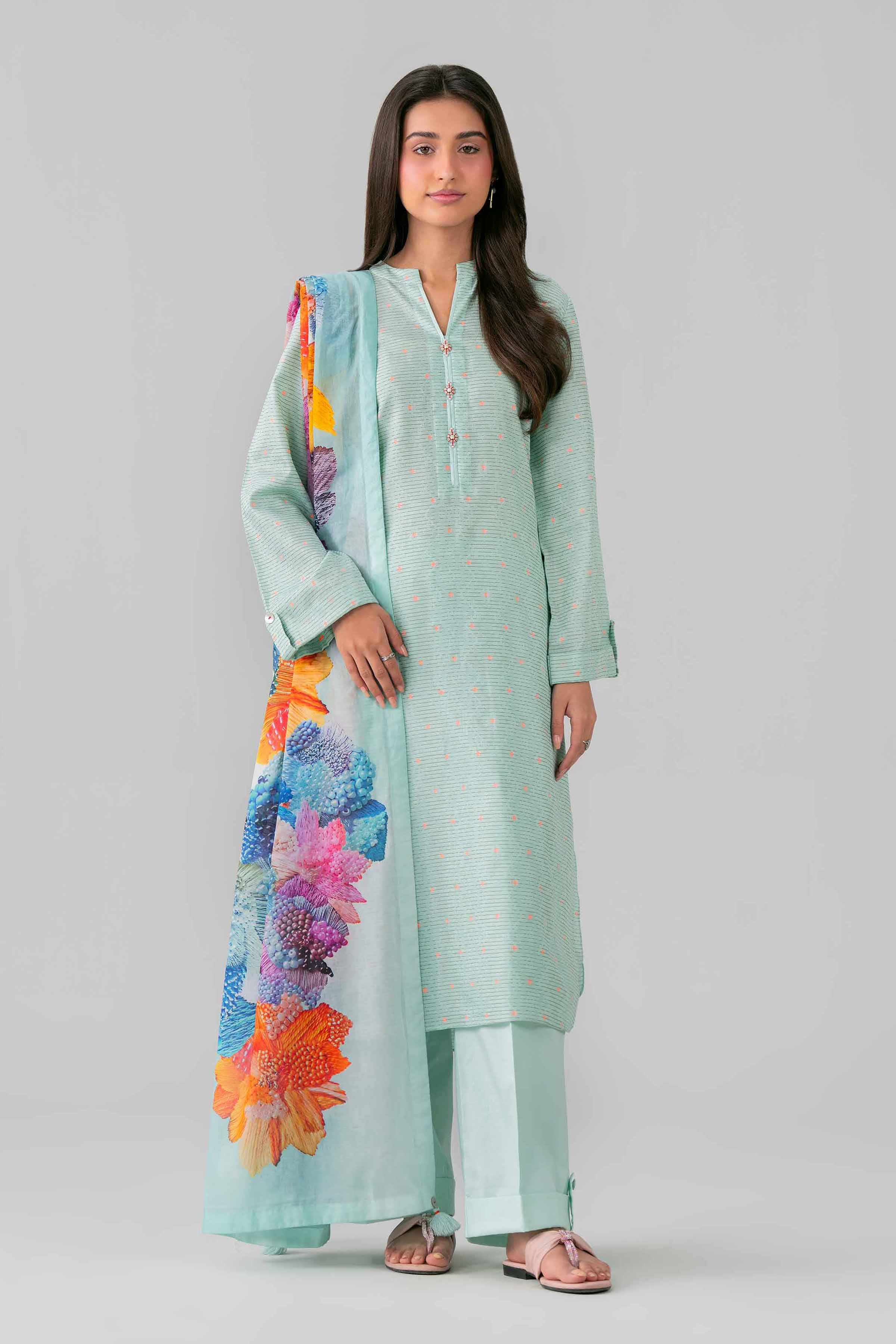 2 Piece - Jacquard Suit - 42501112-1 for Women - Unstitched Collection | Nishat | Shop Online