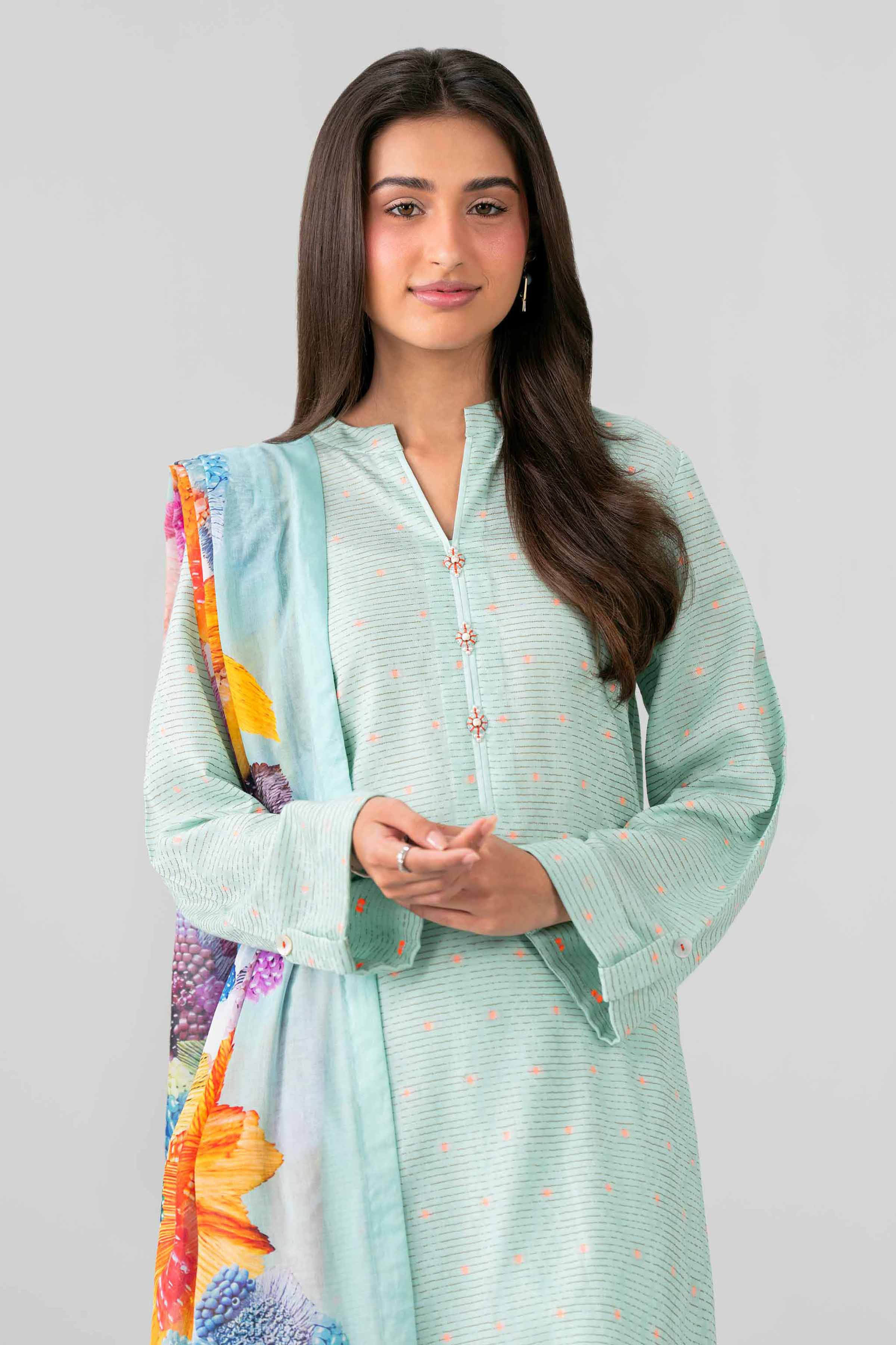 2 Piece - Jacquard Suit - 42501112-1 for Women - Unstitched Collection | Nishat | Shop Online