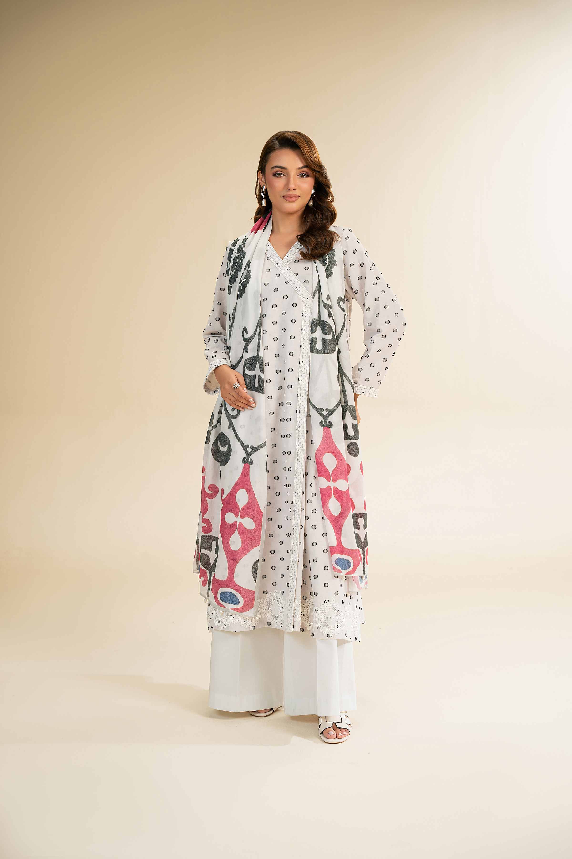 3 Piece - Jacquard Suit - 42501113 for Women - Unstitched Collection | Nishat | Shop Online