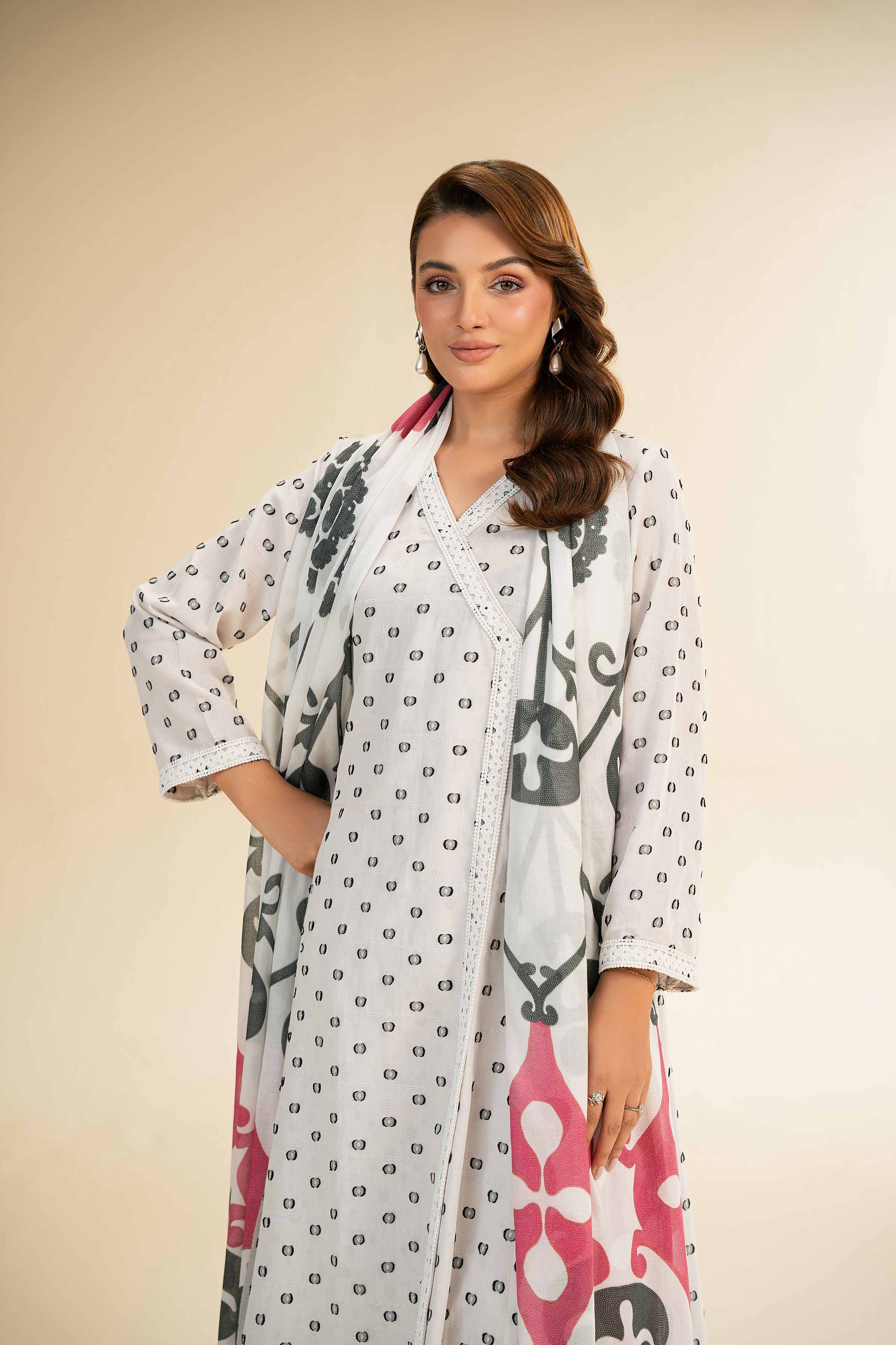 3 Piece - Jacquard Suit - 42501113 for Women - Unstitched Collection | Nishat | Shop Online