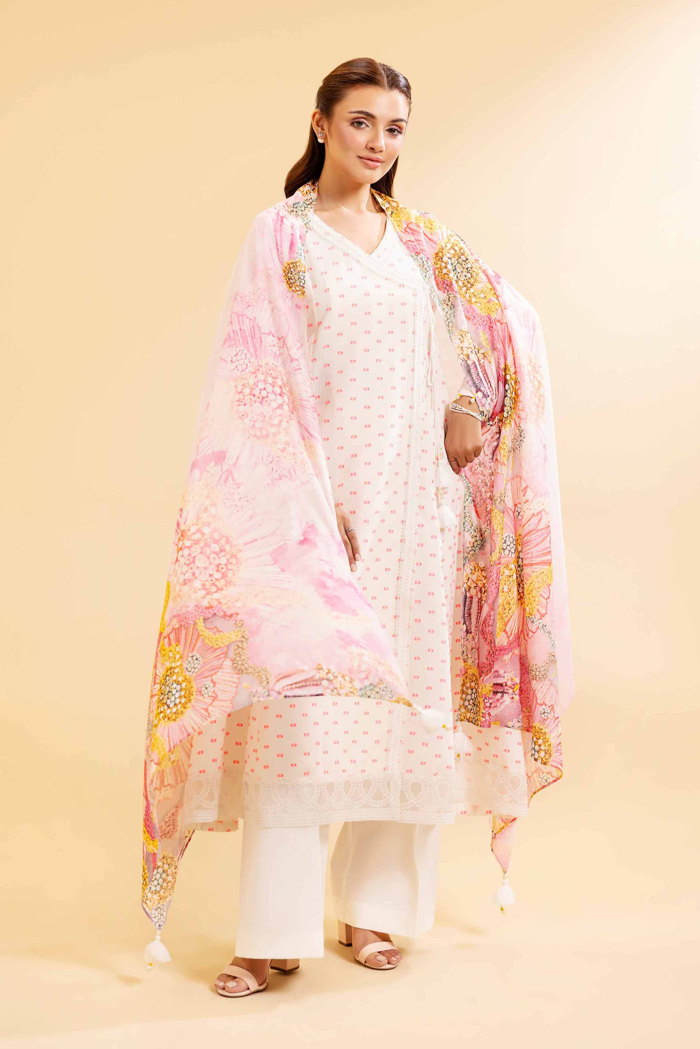 3 Piece - Jacquard Suit - 42501114 for Women - Unstitched Collection | Nishat | Shop Online