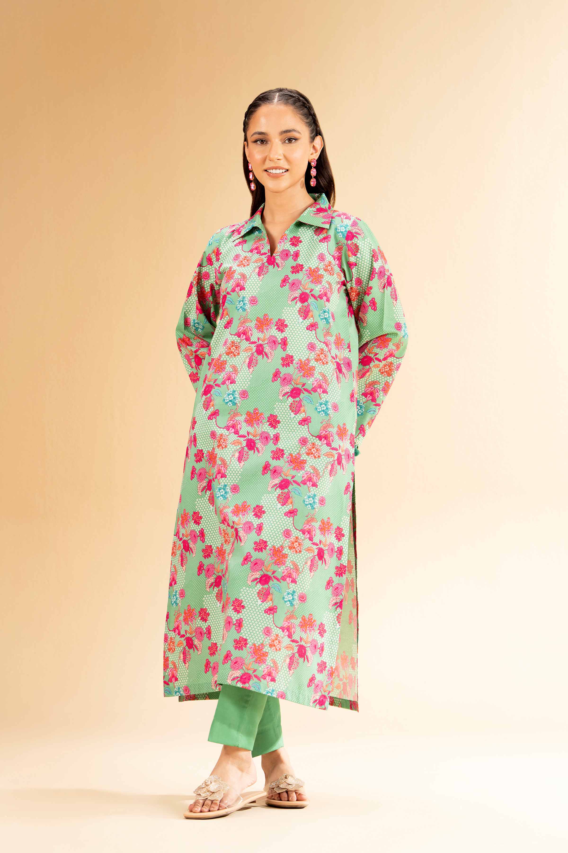 2 Piece - Printed Suit - 42501121 for Women - Unstitched Collection | Nishat | Shop Online