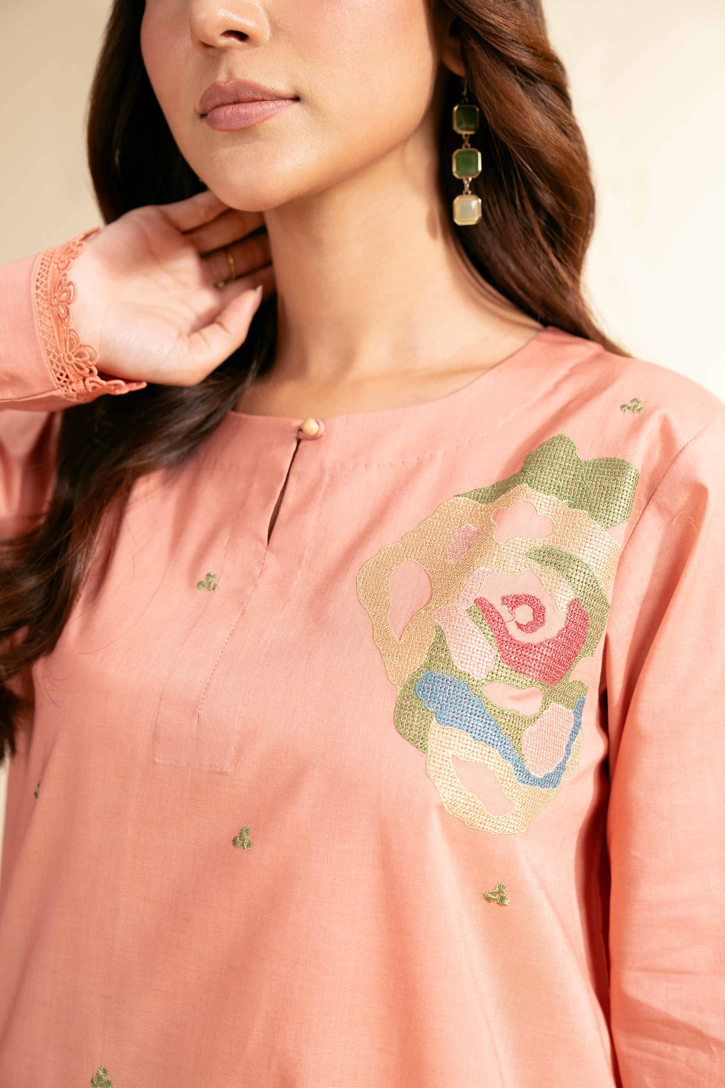 2 Piece - Dyed Embroidered Suit - 42501137 for Women - Unstitched Collection | Nishat | Shop Online