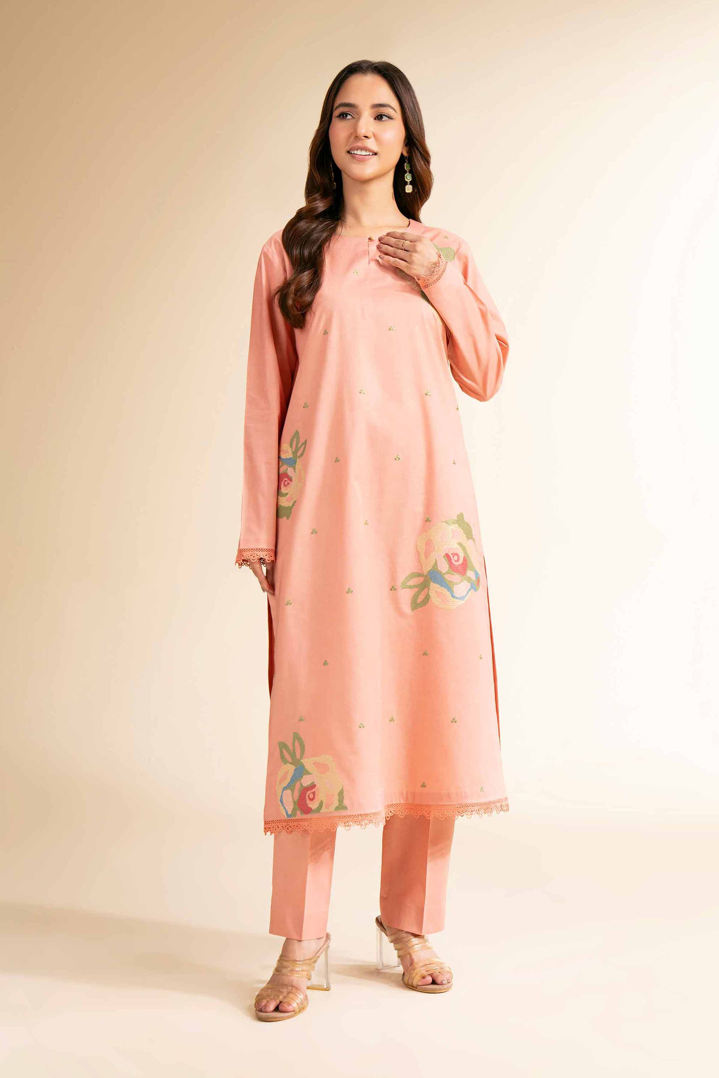 2 Piece - Dyed Embroidered Suit - 42501137 for Women - Unstitched Collection | Nishat | Shop Online