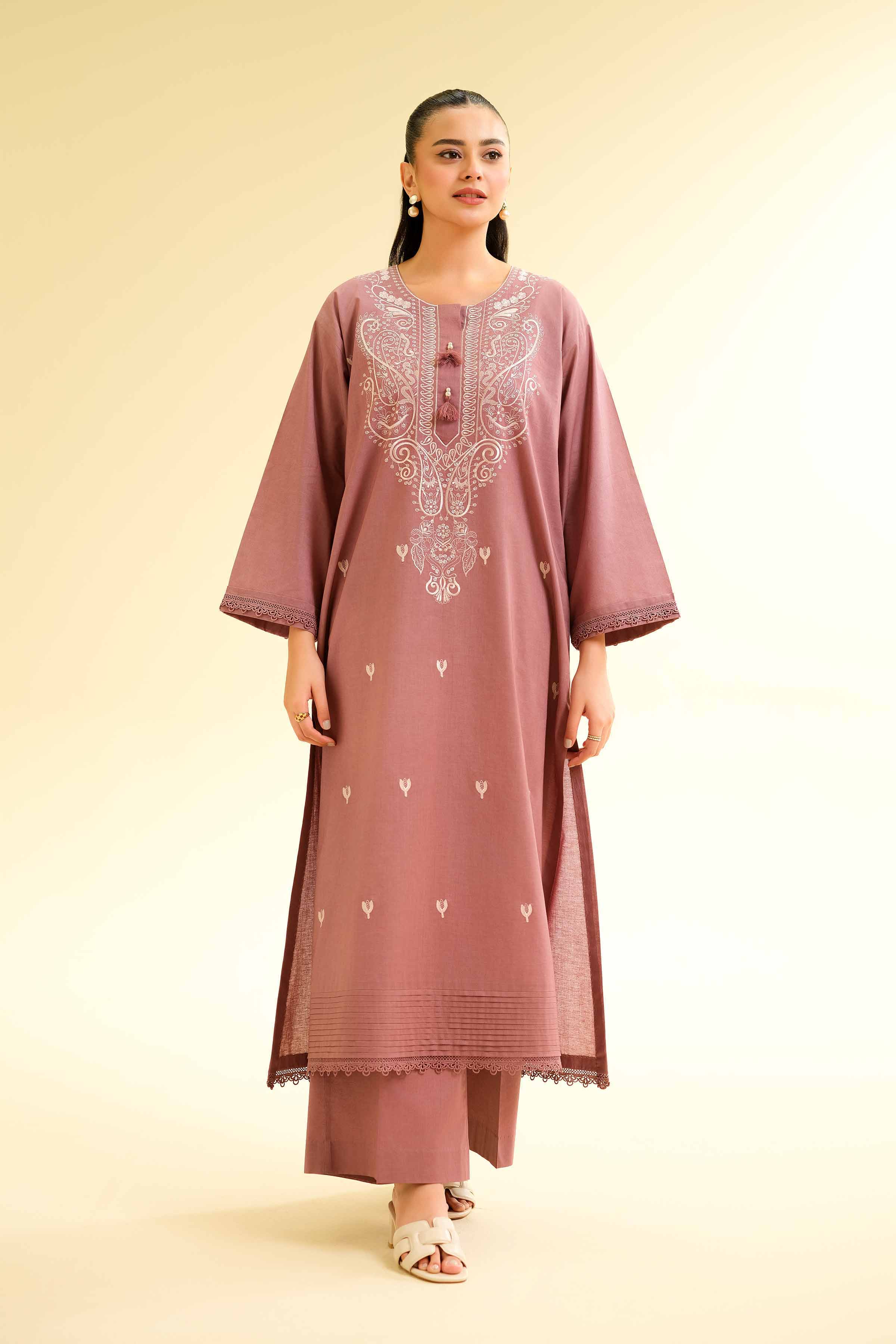 2 Piece - Dyed Embroidered Suit - 42501138 for Women - Unstitched Collection | Nishat | Shop Online
