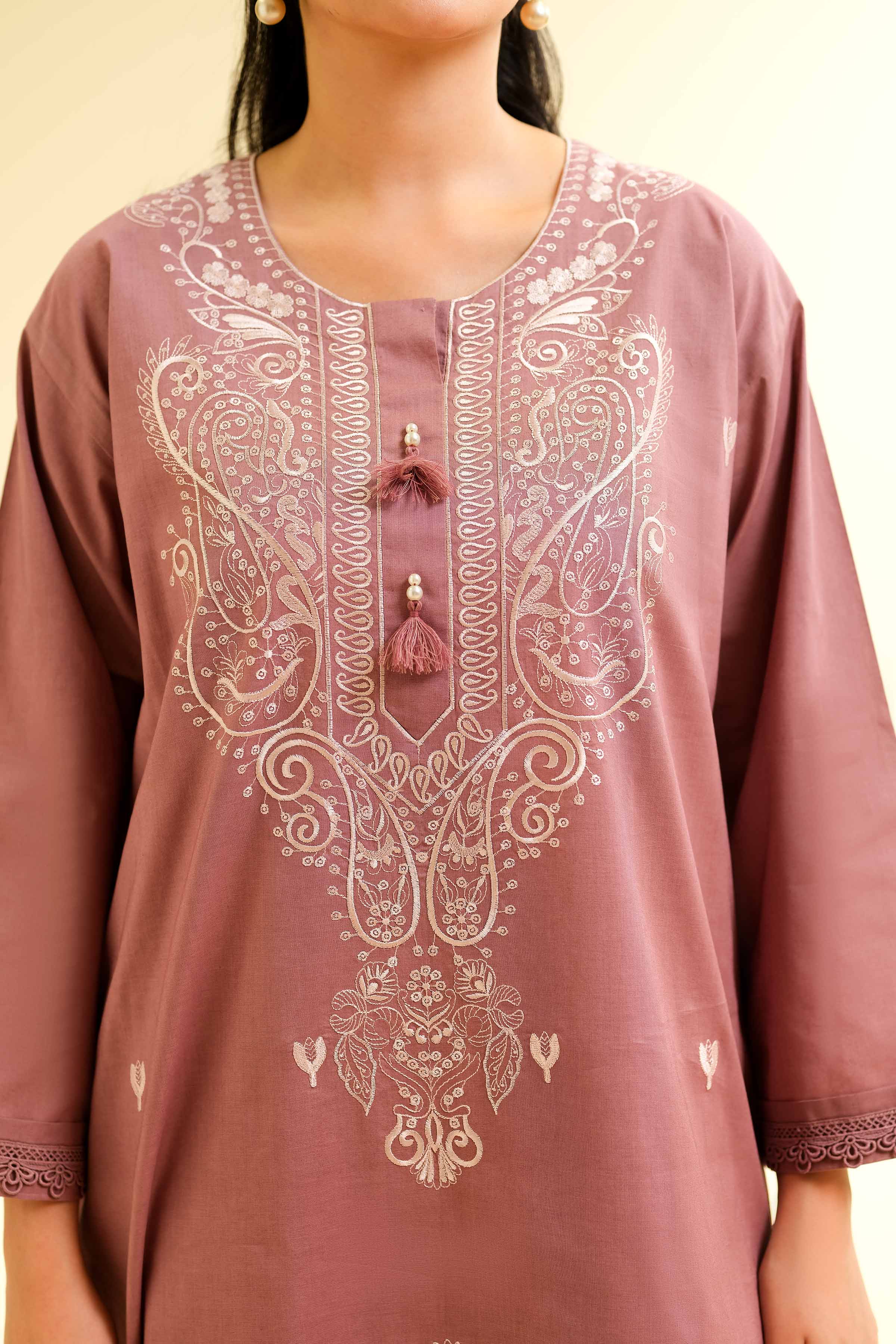 2 Piece - Dyed Embroidered Suit - 42501138 for Women - Unstitched Collection | Nishat | Shop Online