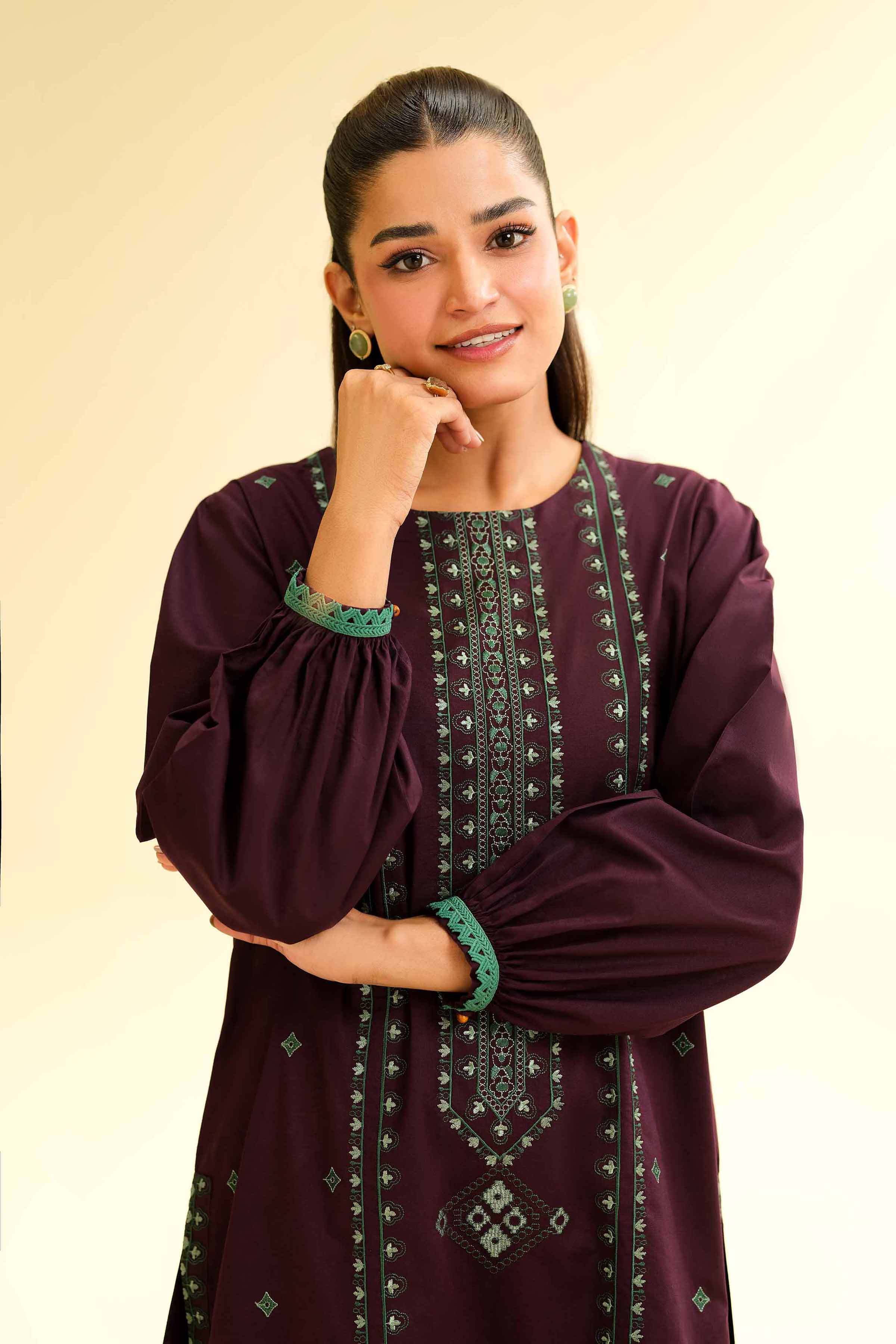 2 Piece - Dyed Embroidered Suit - 42501140 for Women - Unstitched Collection | Nishat | Shop Online