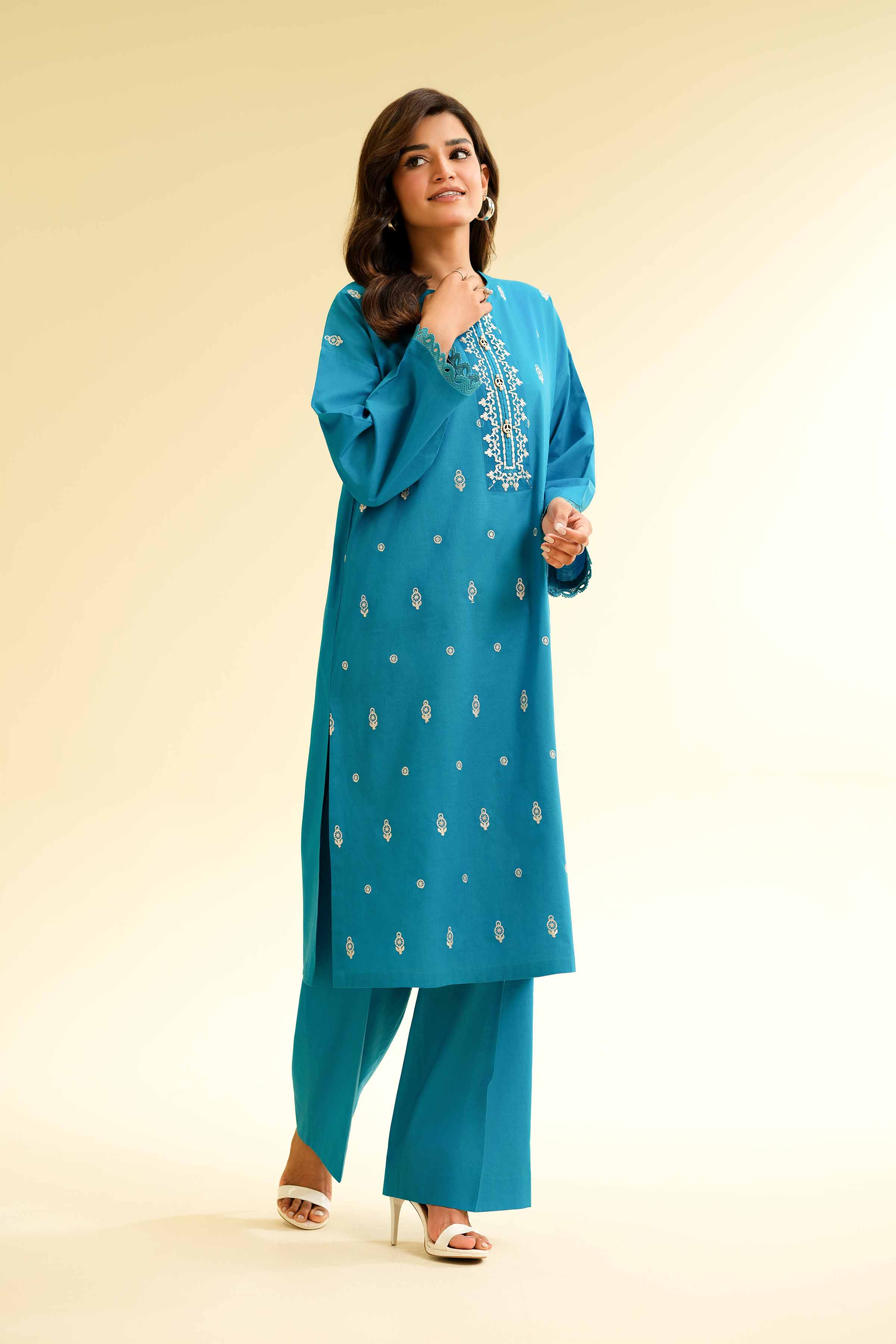 2 Piece - Dyed Embroidered Suit - 42501144 for Women - Unstitched Collection | Nishat | Shop Online
