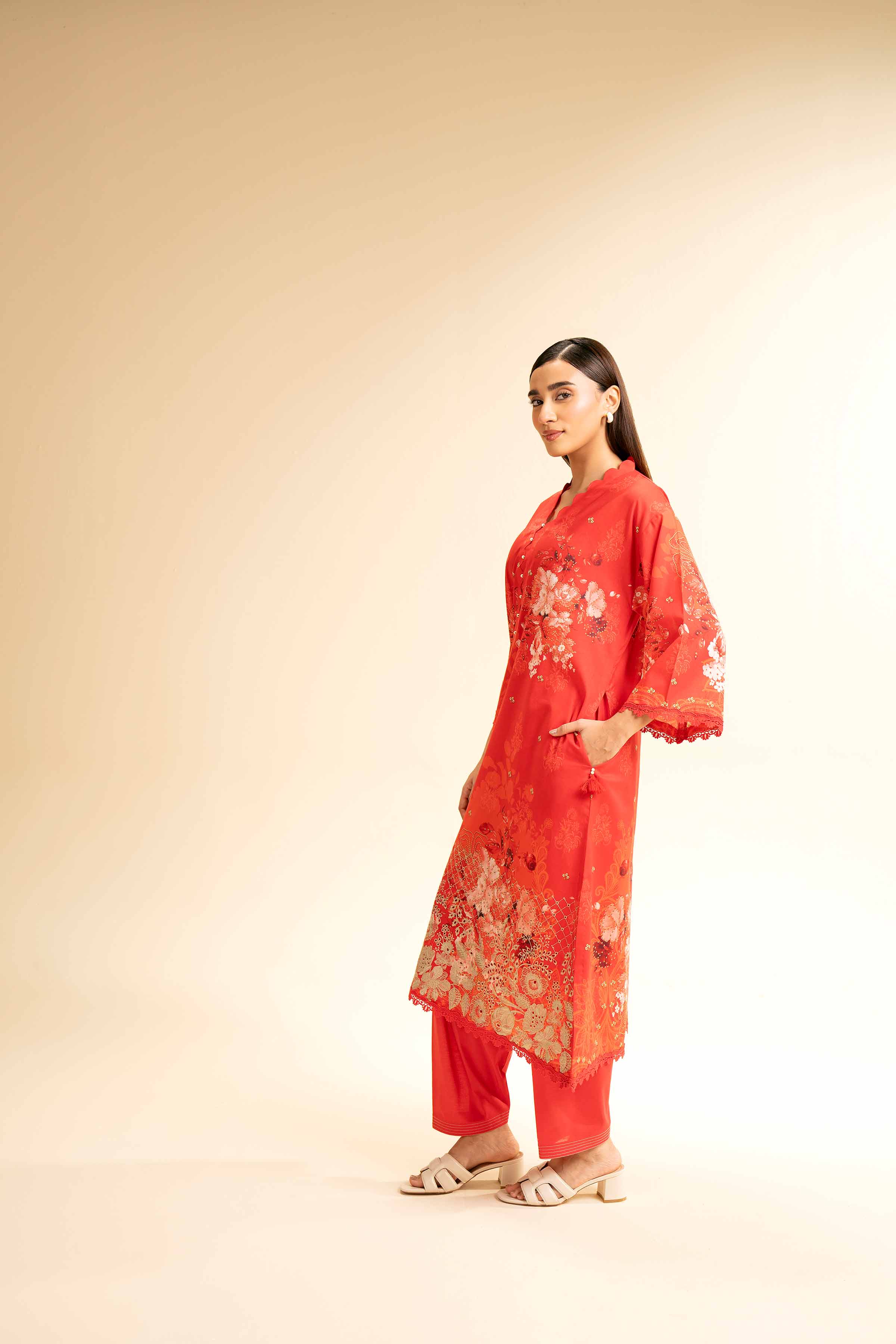 2 Piece - Digital Printed Embroidered Suit - 42501146 for Women - Unstitched Collection | Nishat | Shop Online