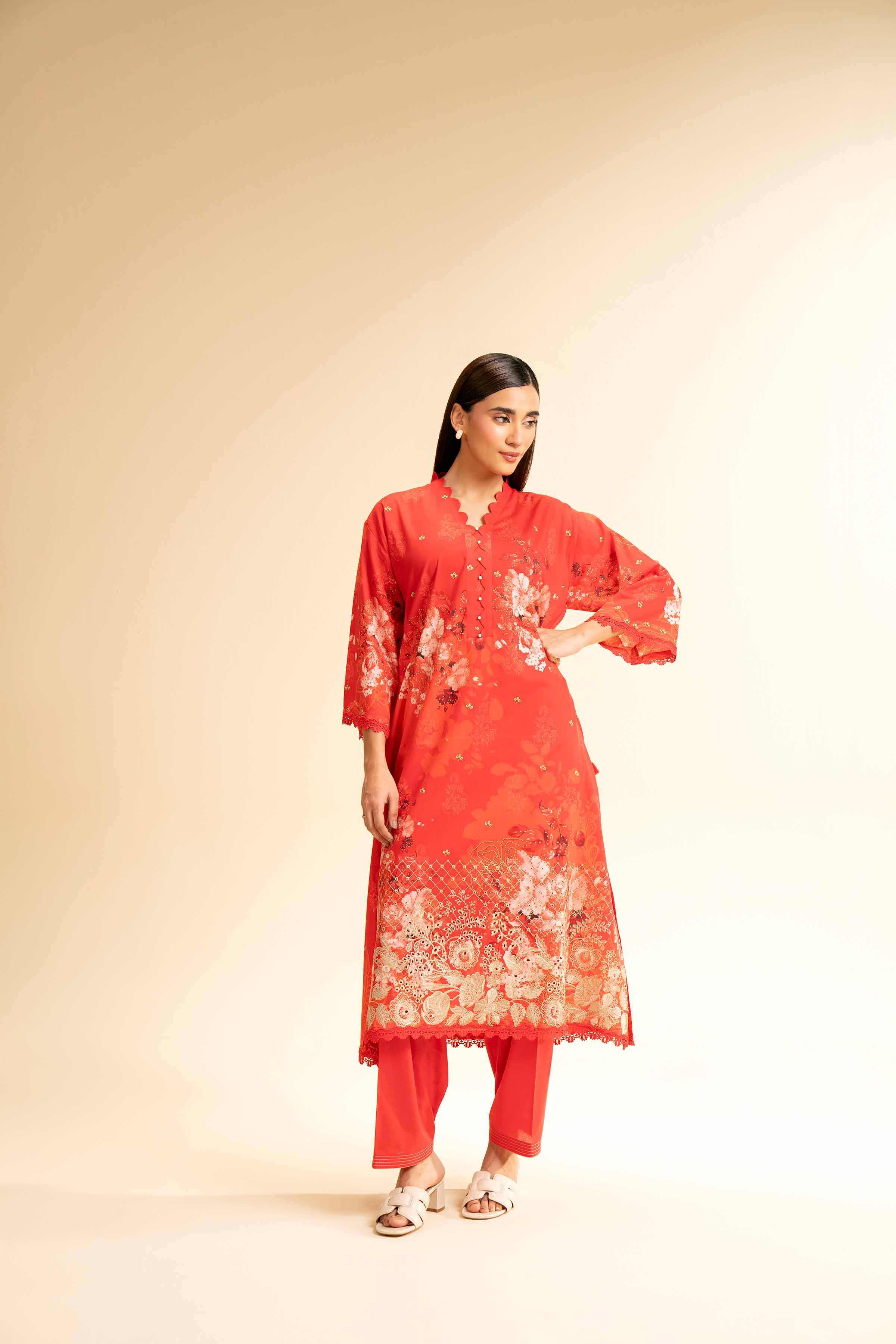 2 Piece - Digital Printed Embroidered Suit - 42501146 for Women - Unstitched Collection | Nishat | Shop Online