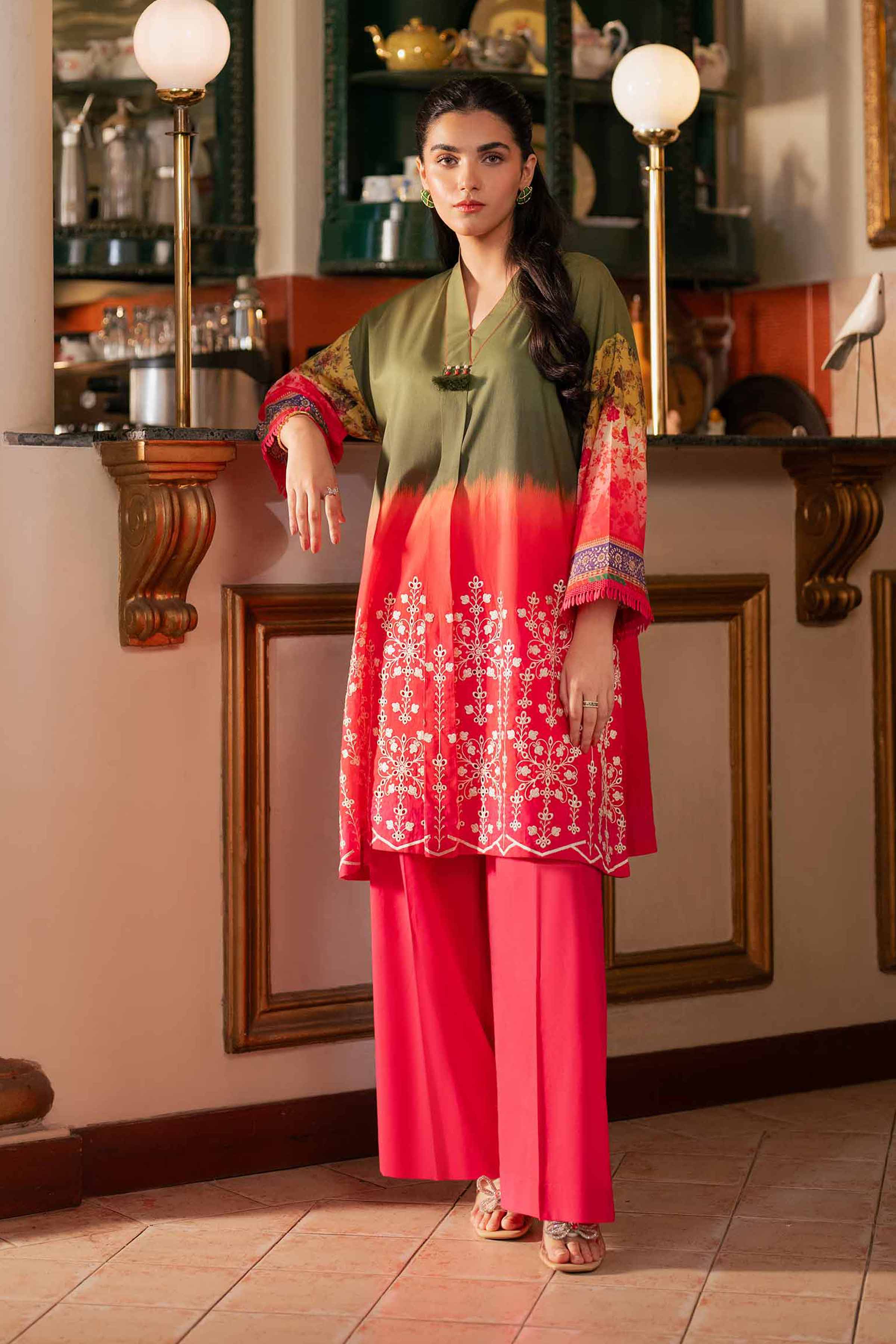 2 Piece - Digital Printed Embroidered Suit - 42501150 for Women - Unstitched Collection | Nishat | Shop Online