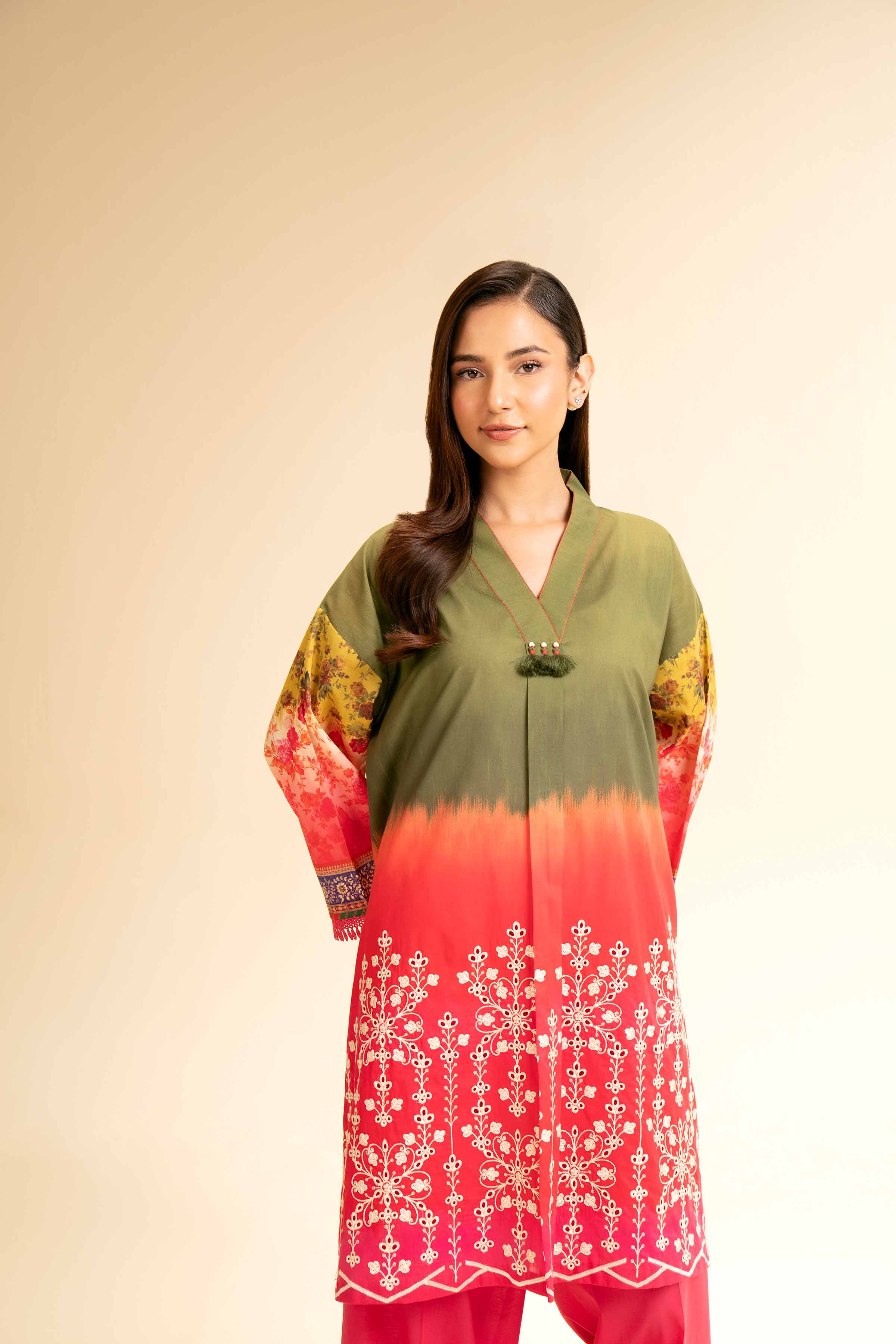 2 Piece - Digital Printed Embroidered Suit - 42501150 for Women - Unstitched Collection | Nishat | Shop Online