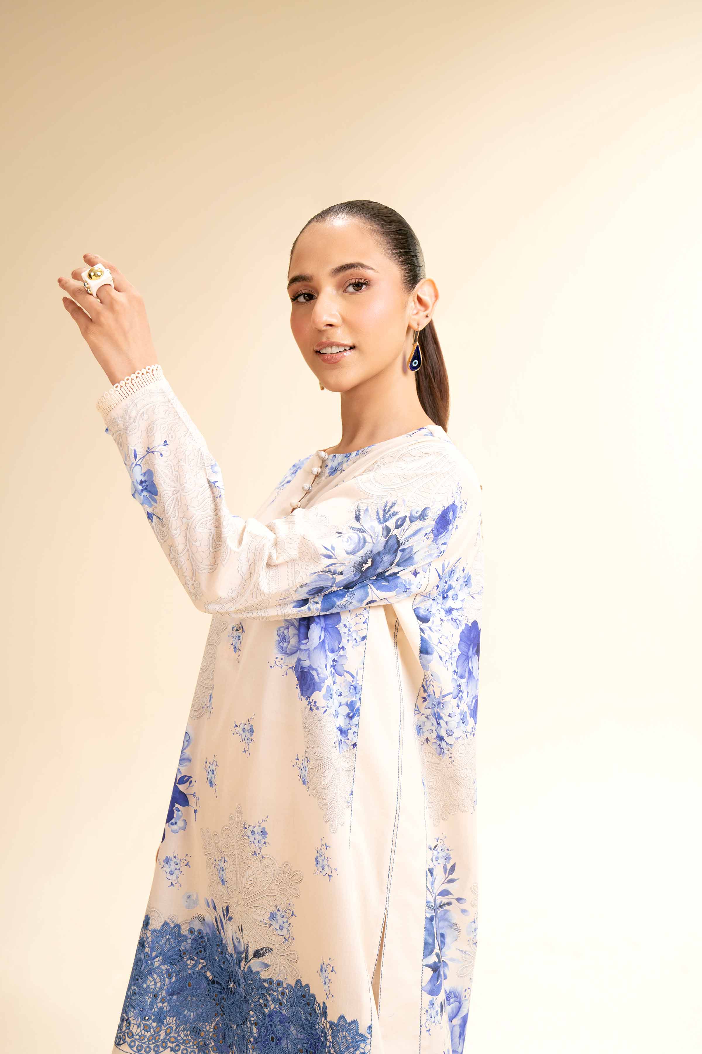 2 Piece - Digital Printed Embroidered Suit - 42501152 for Women - Unstitched Collection | Nishat | Shop Online