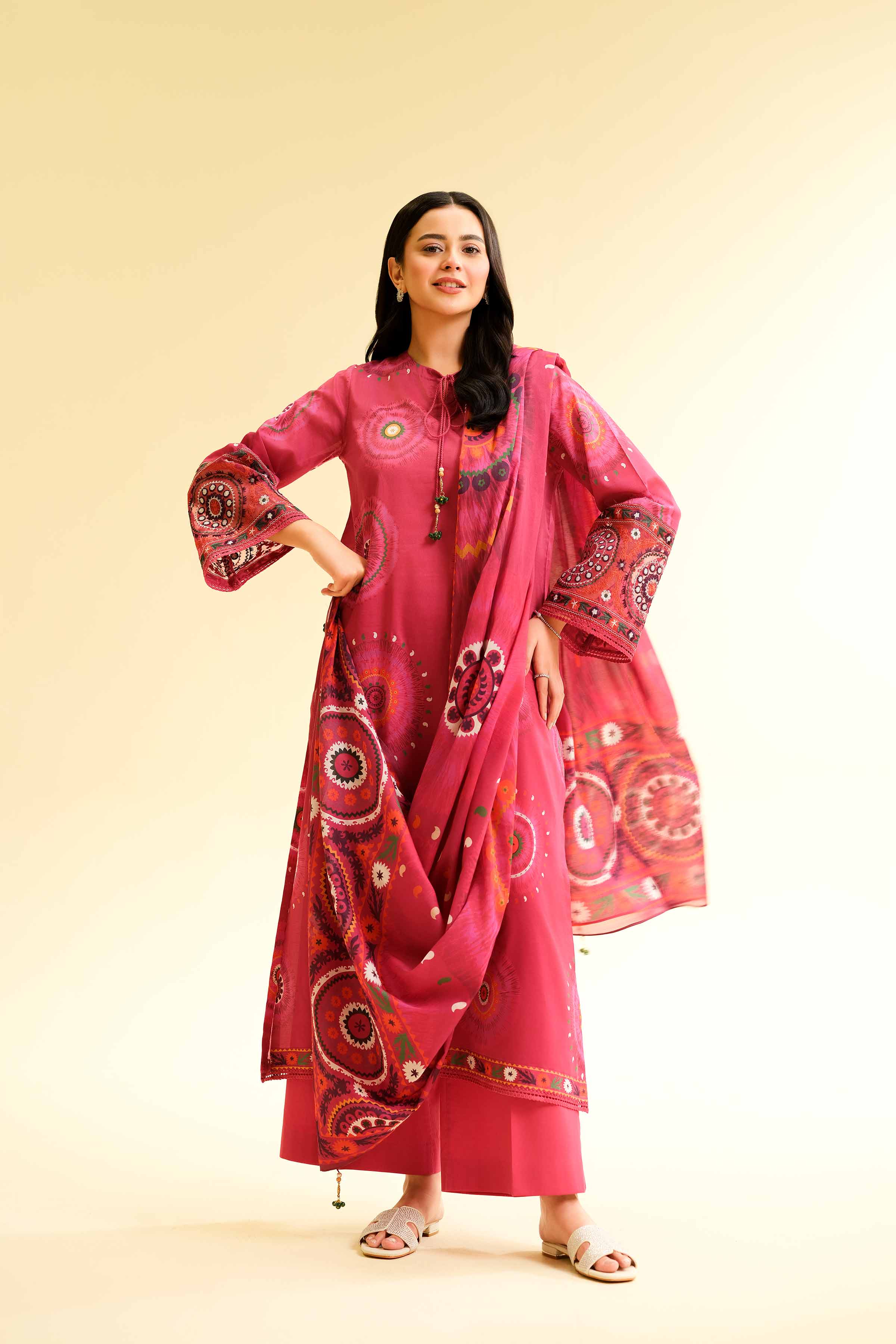 2 Piece - Printed Embroidered Suit - 42501156 for Women - Unstitched Collection | Nishat | Shop Online