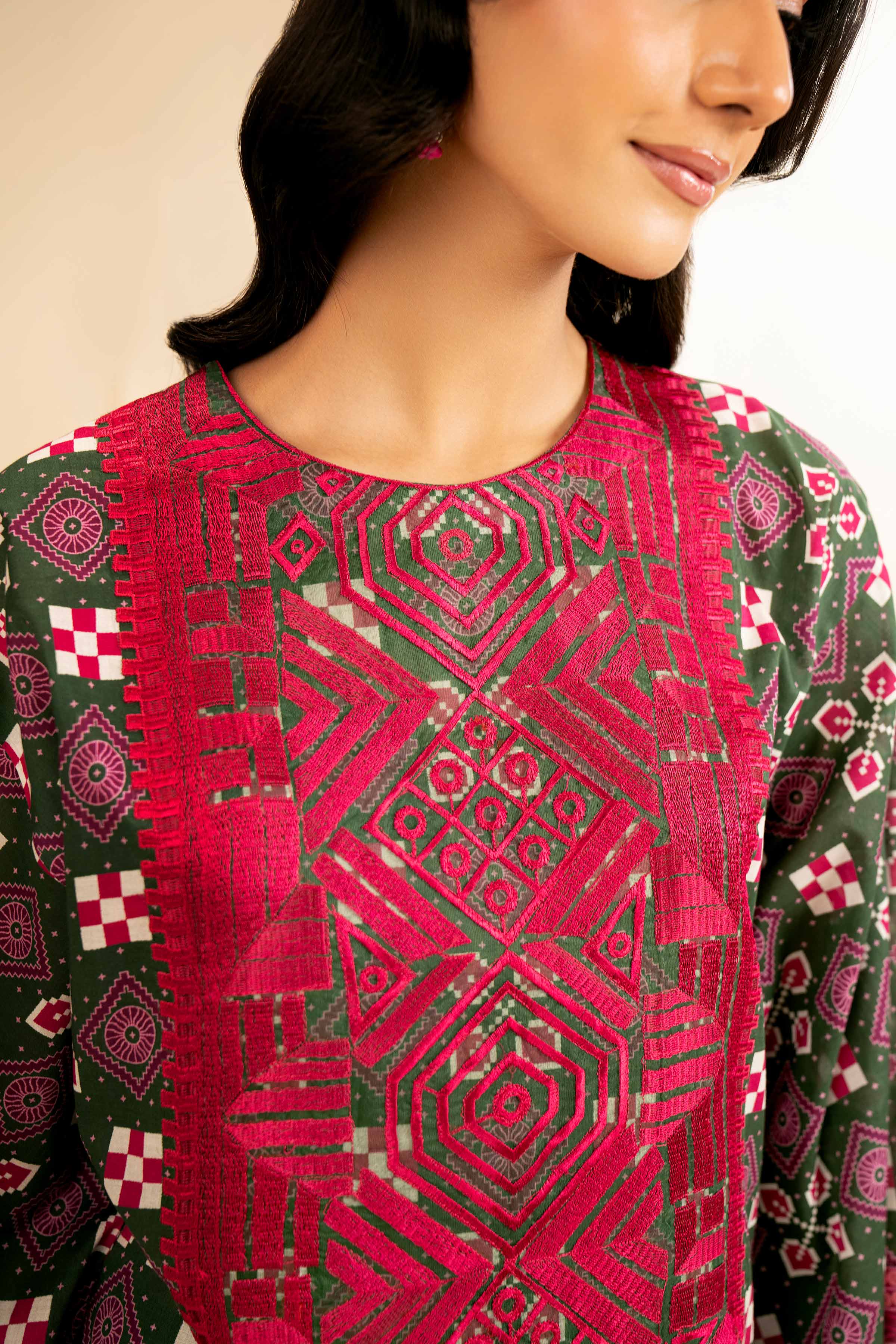 2 Piece - Printed Embroidered Suit - 42501158 for Women - Unstitched Collection | Nishat | Shop Online