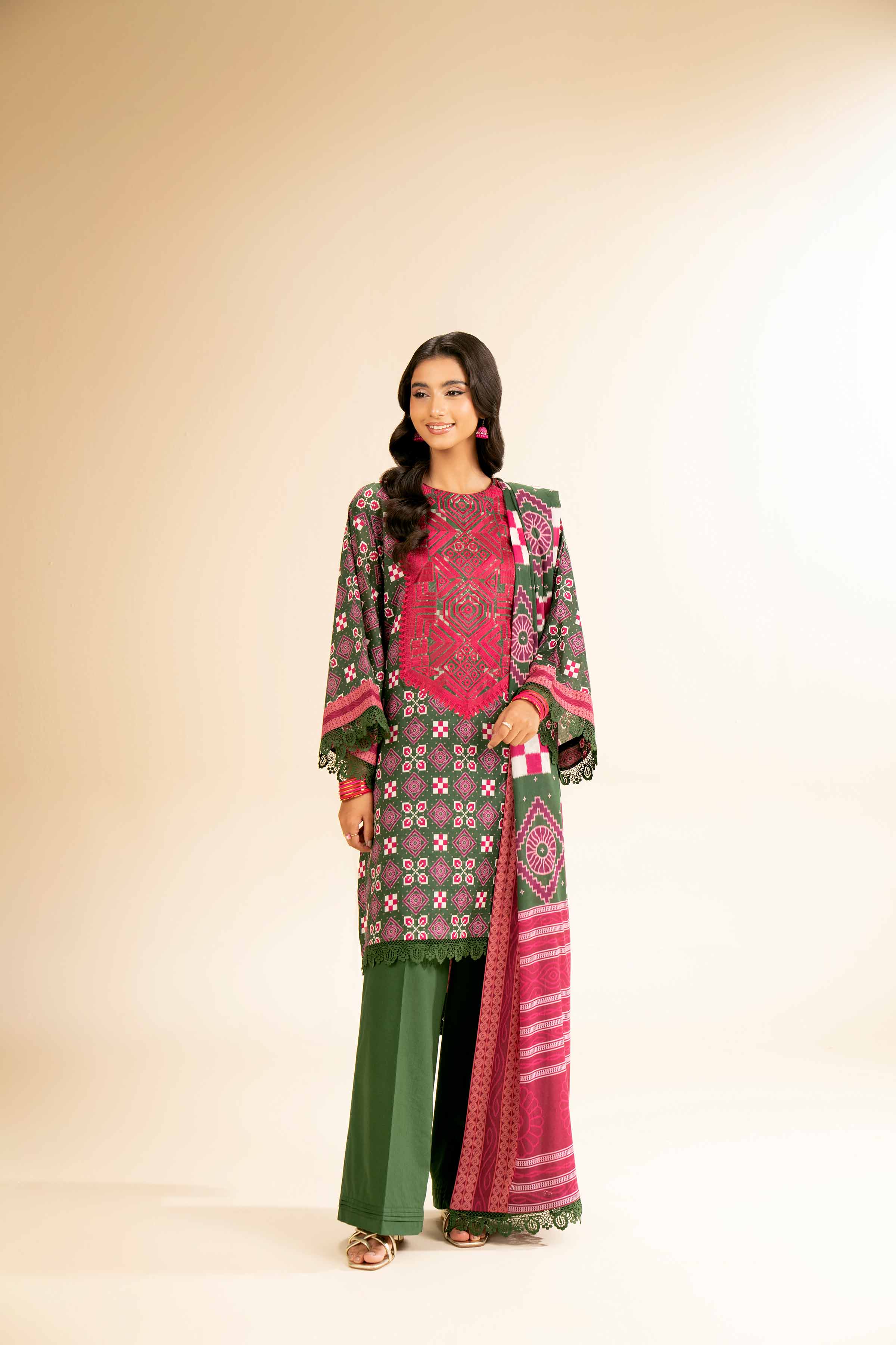 2 Piece - Printed Embroidered Suit - 42501158 for Women - Unstitched Collection | Nishat | Shop Online