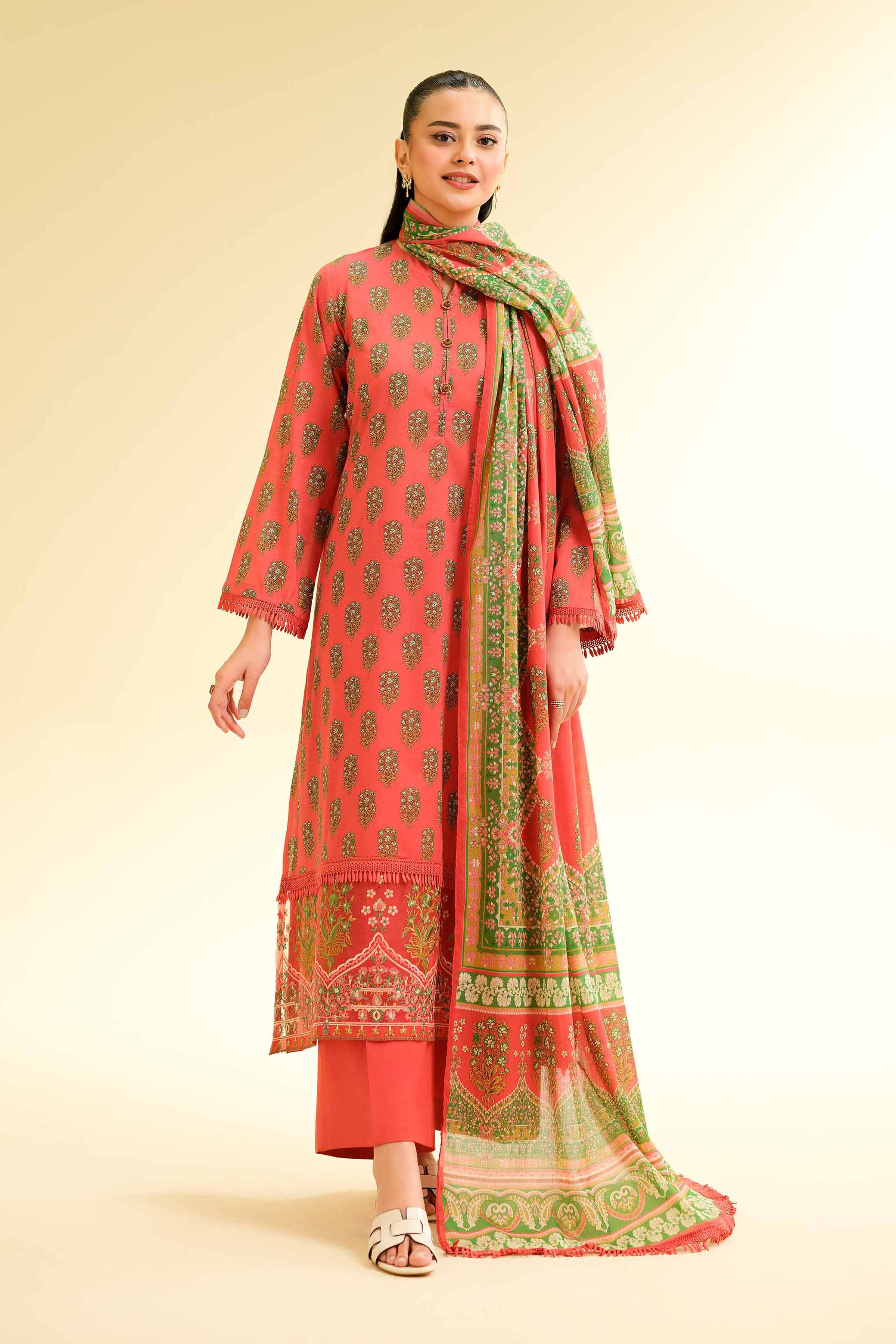 2 Piece - Printed Embroidered Suit - 42501160 for Women - Unstitched Collection | Nishat | Shop Online