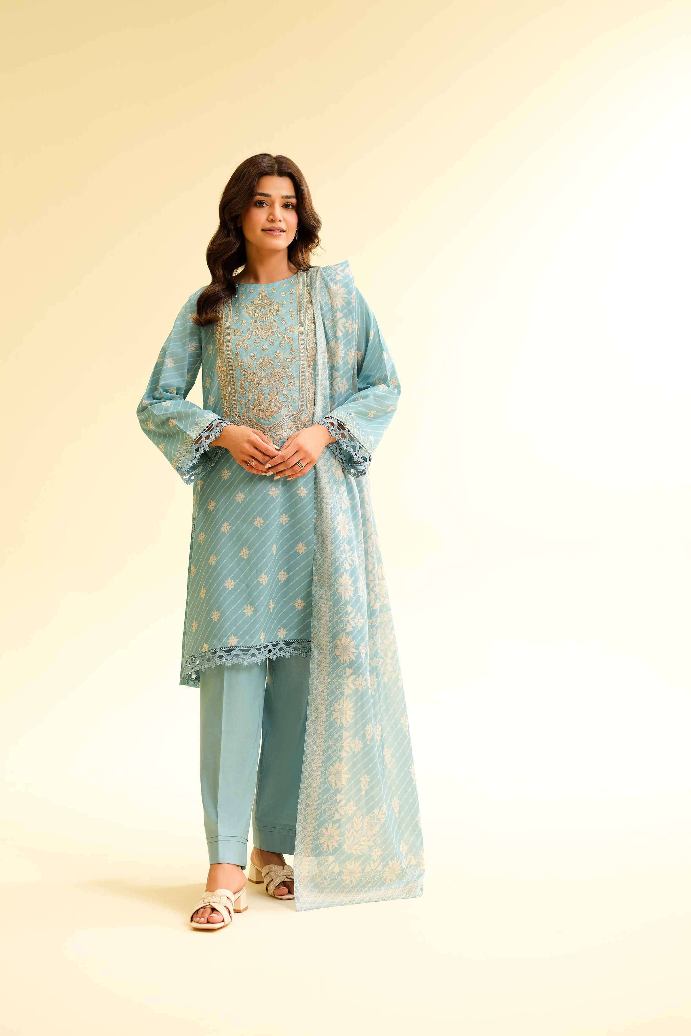 2 Piece - Printed Embroidered Suit - 42501162 for Women - Unstitched Collection | Nishat | Shop Online