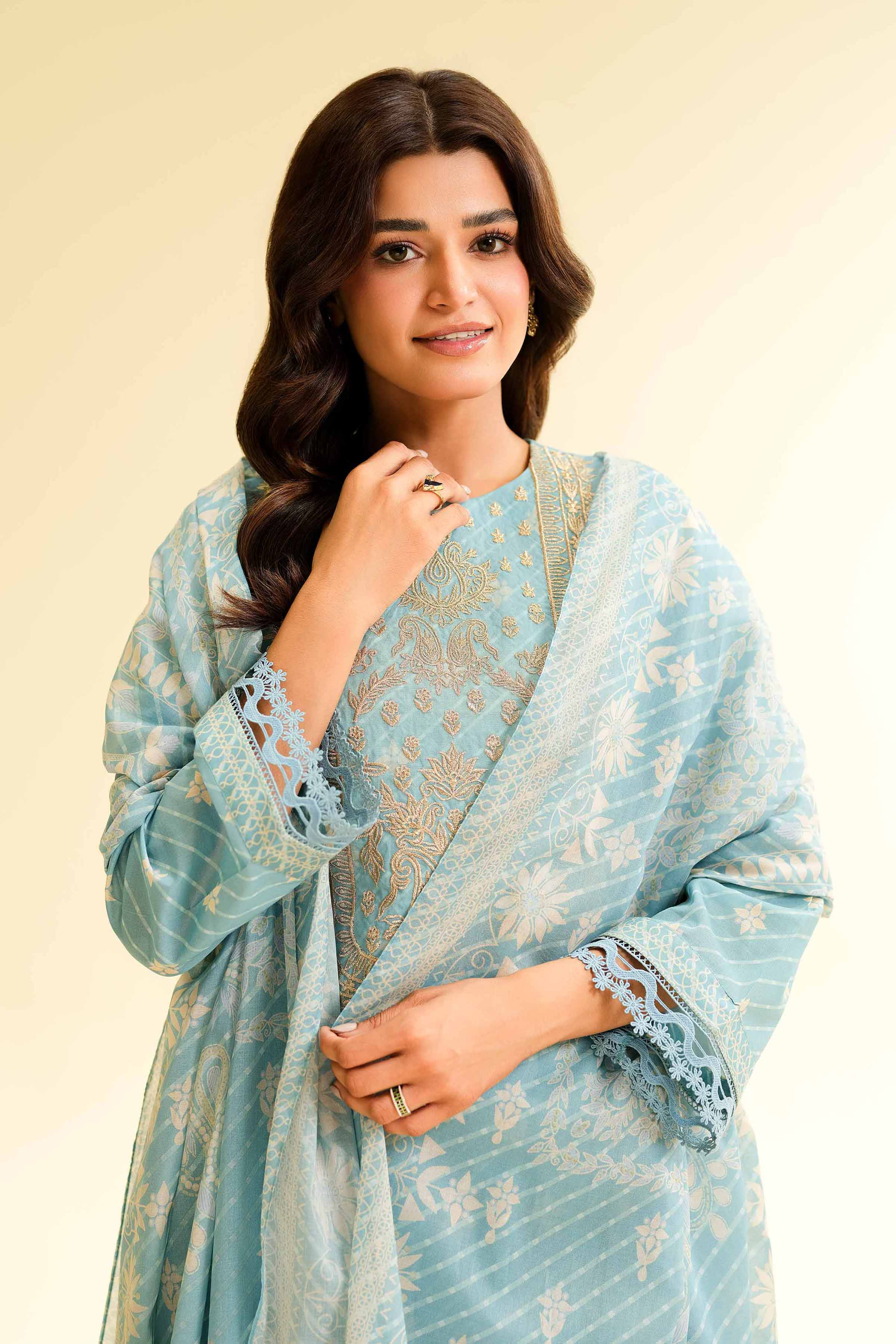 2 Piece - Printed Embroidered Suit - 42501162 for Women - Unstitched Collection | Nishat | Shop Online