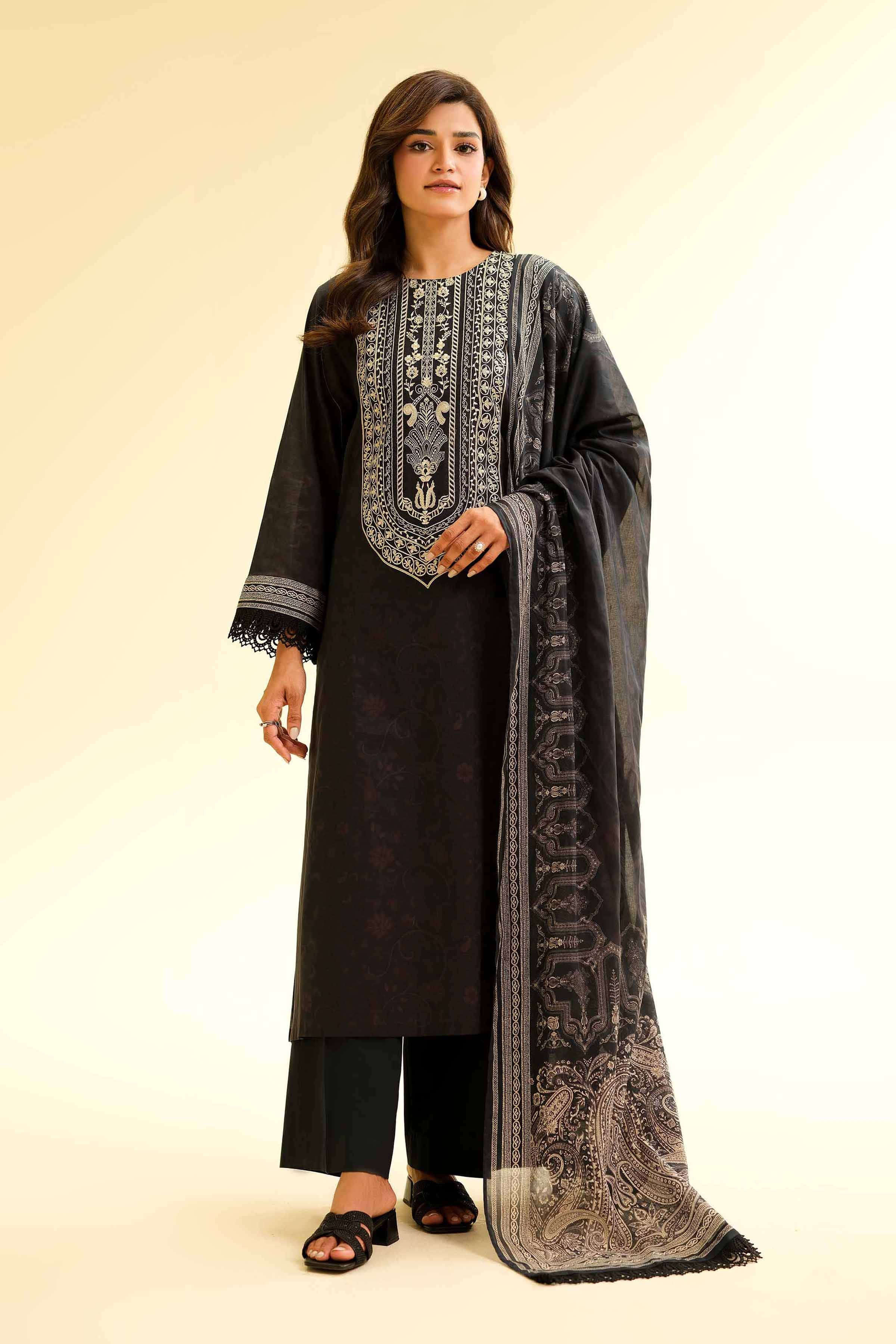 2 Piece - Printed Embroidered Suit - 42501163 for Women - Unstitched Collection | Nishat | Shop Online