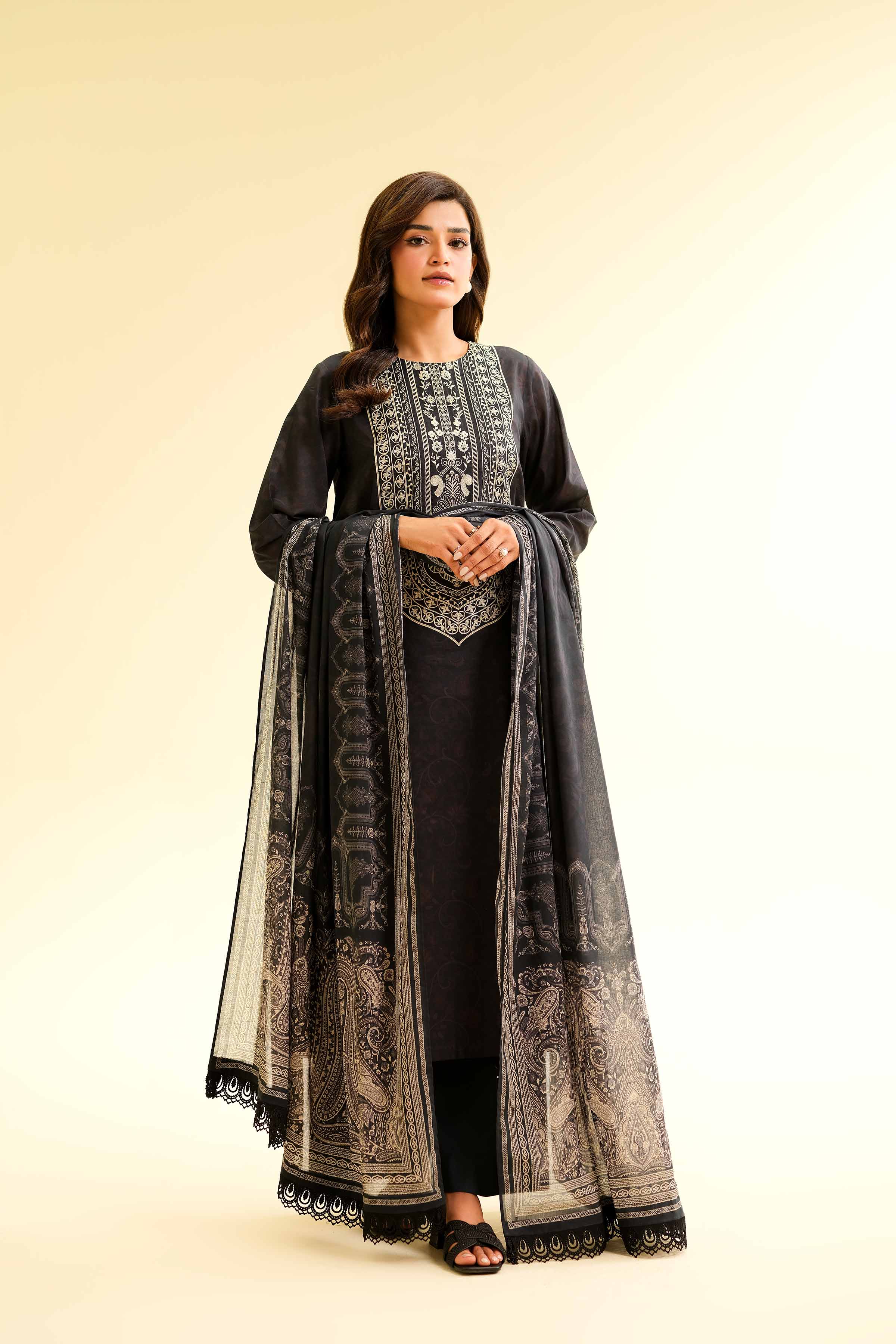 2 Piece - Printed Embroidered Suit - 42501163 for Women - Unstitched Collection | Nishat | Shop Online