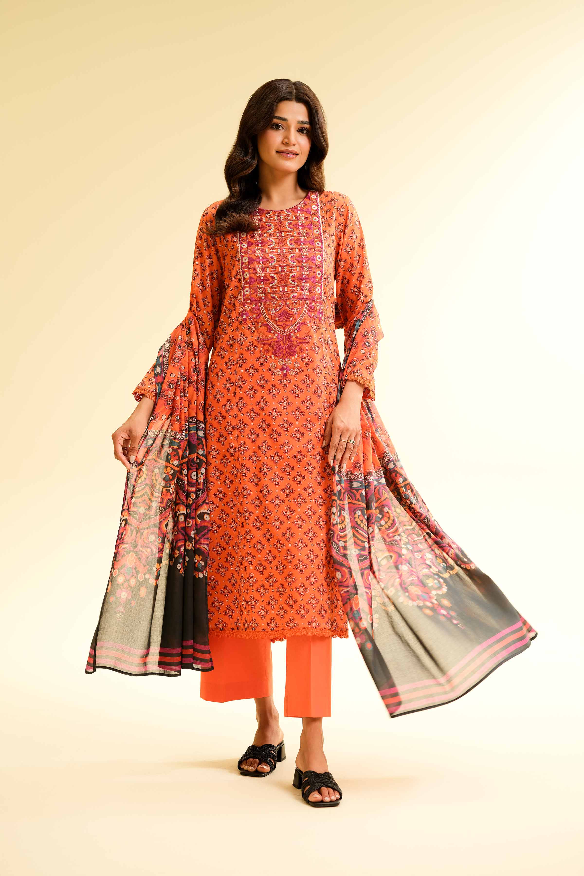 2 Piece - Printed Embroidered Suit - 42501164 for Women - Unstitched Collection | Nishat | Shop Online