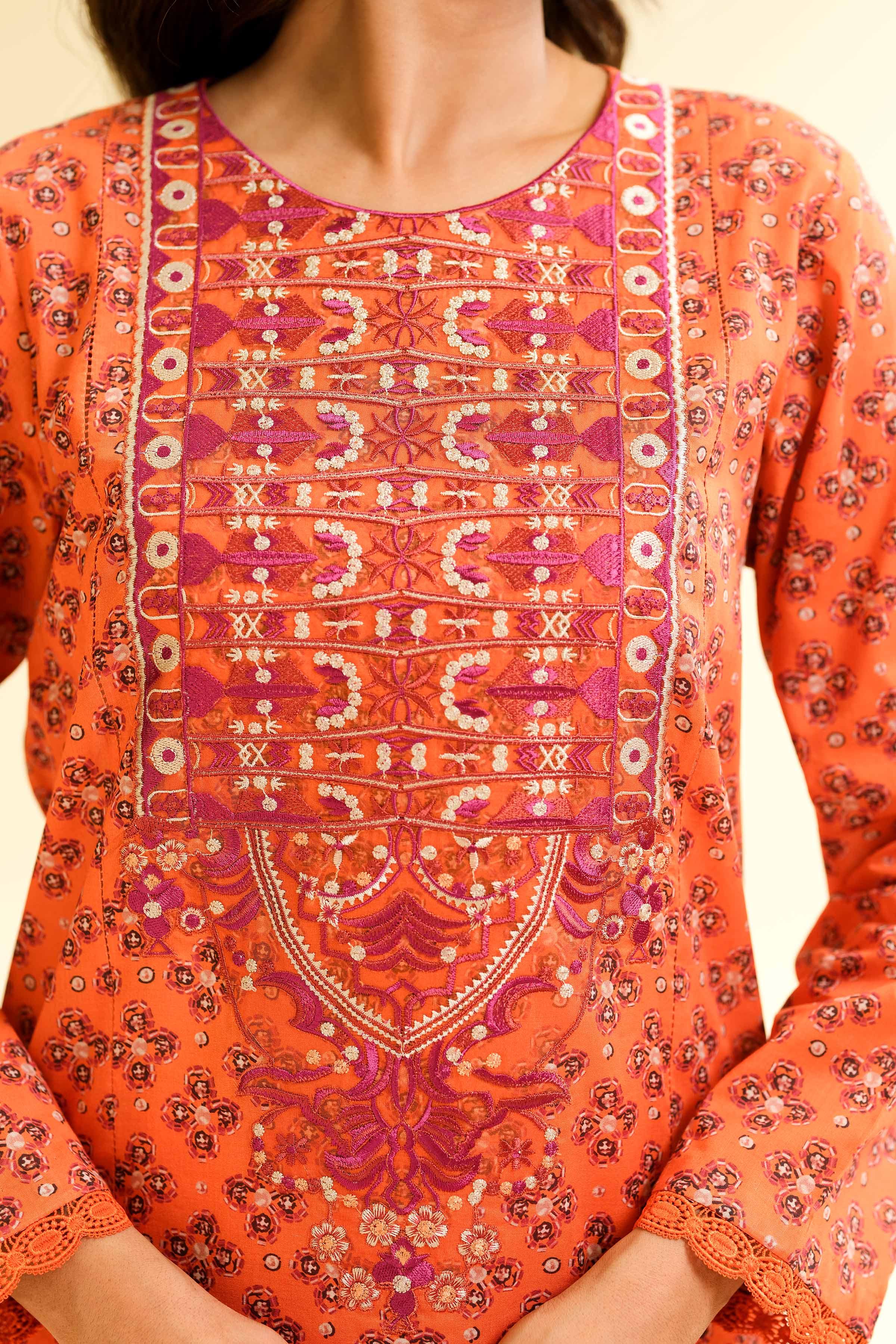 2 Piece - Printed Embroidered Suit - 42501164 for Women - Unstitched Collection | Nishat | Shop Online