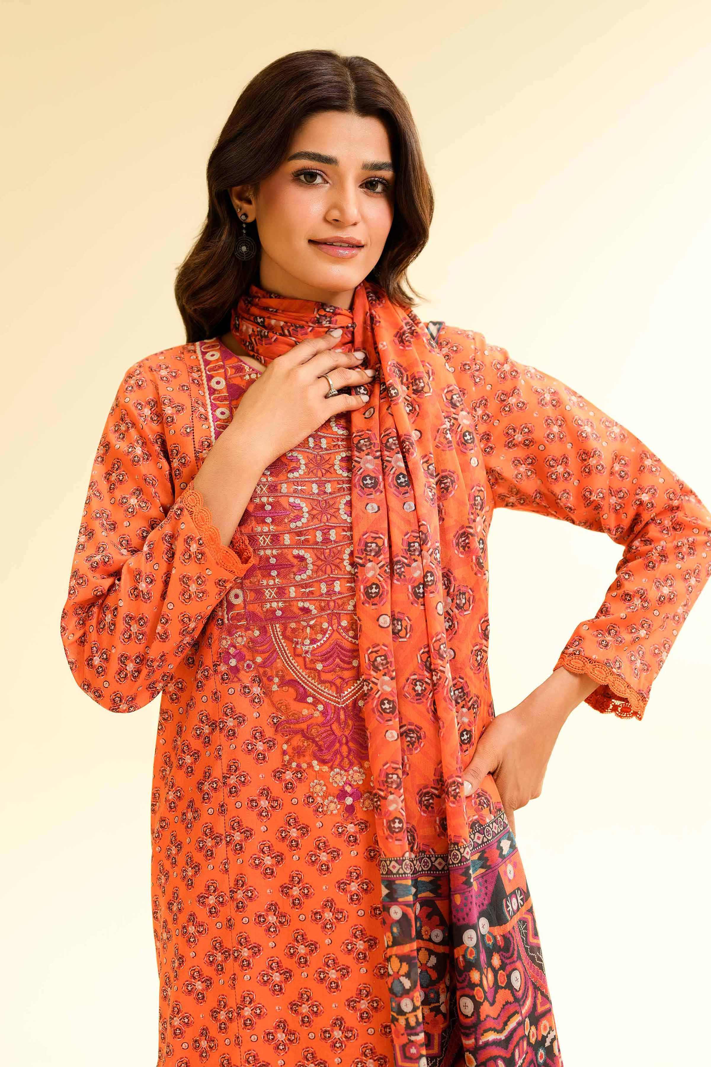 2 Piece - Printed Embroidered Suit - 42501164 for Women - Unstitched Collection | Nishat | Shop Online