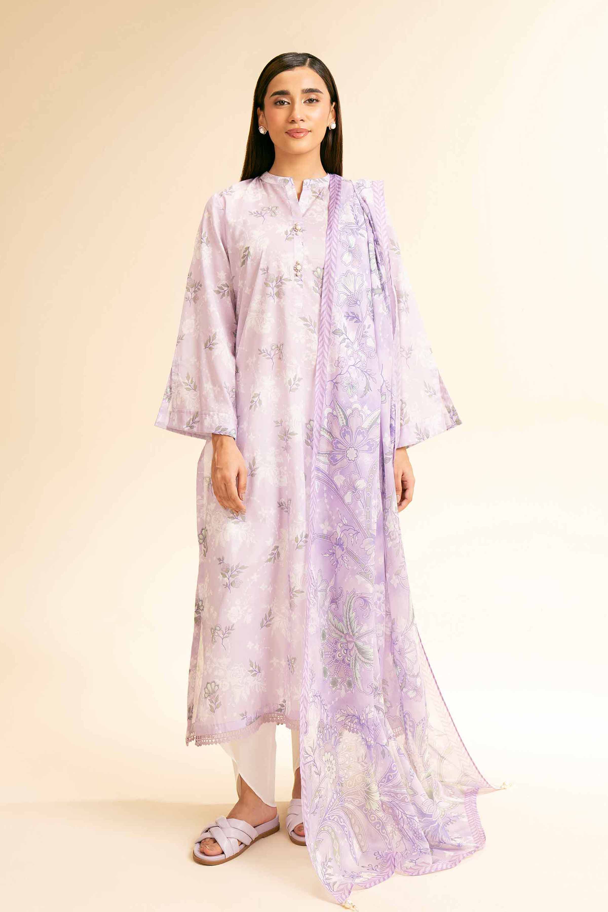 2 Piece - Printed Suit - 42501173 for Women - Unstitched Collection | Nishat | Shop Online