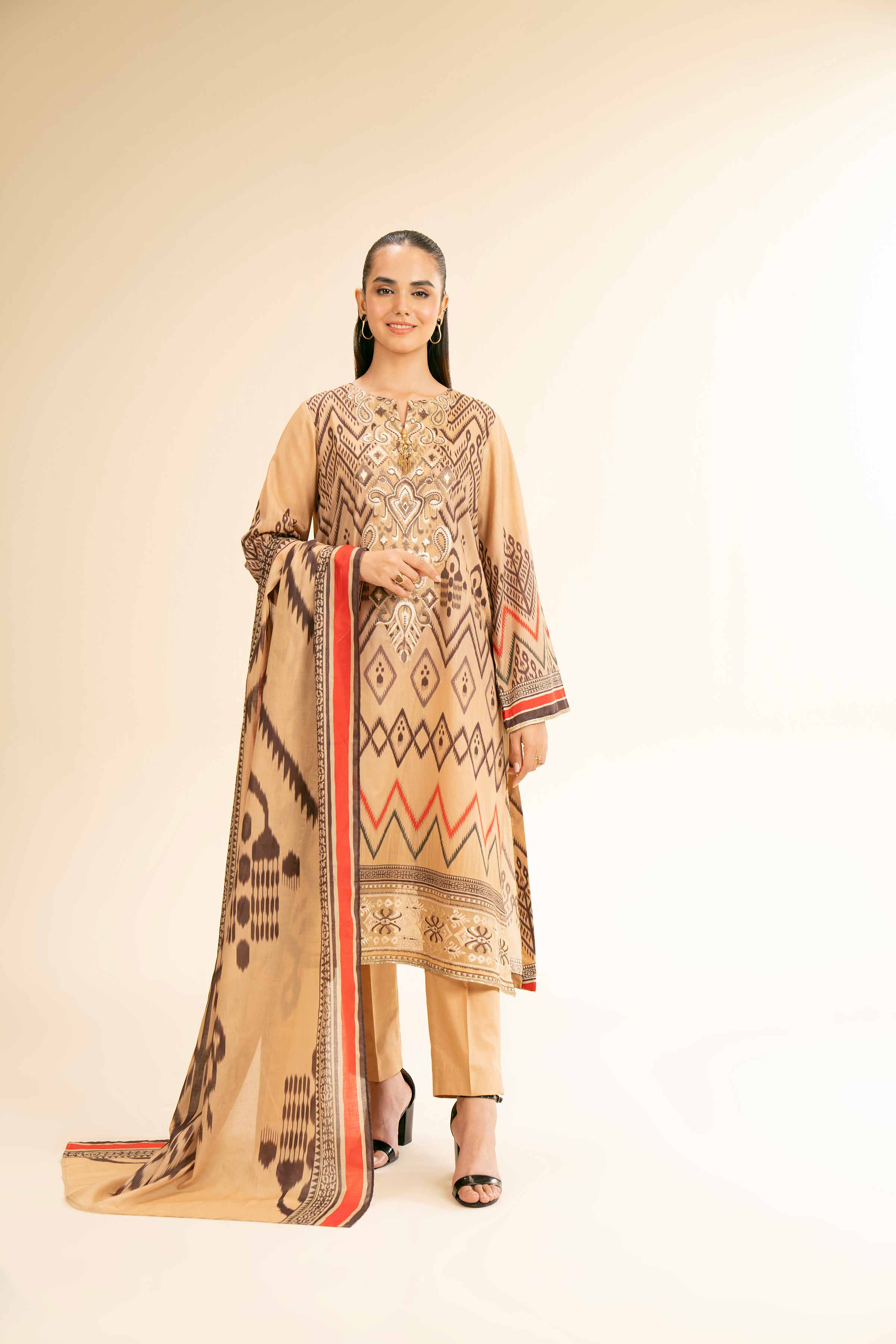 3 Piece - Digital Printed Embroidered Suit - 42501176 for Women - Unstitched Collection | Nishat | Shop Online