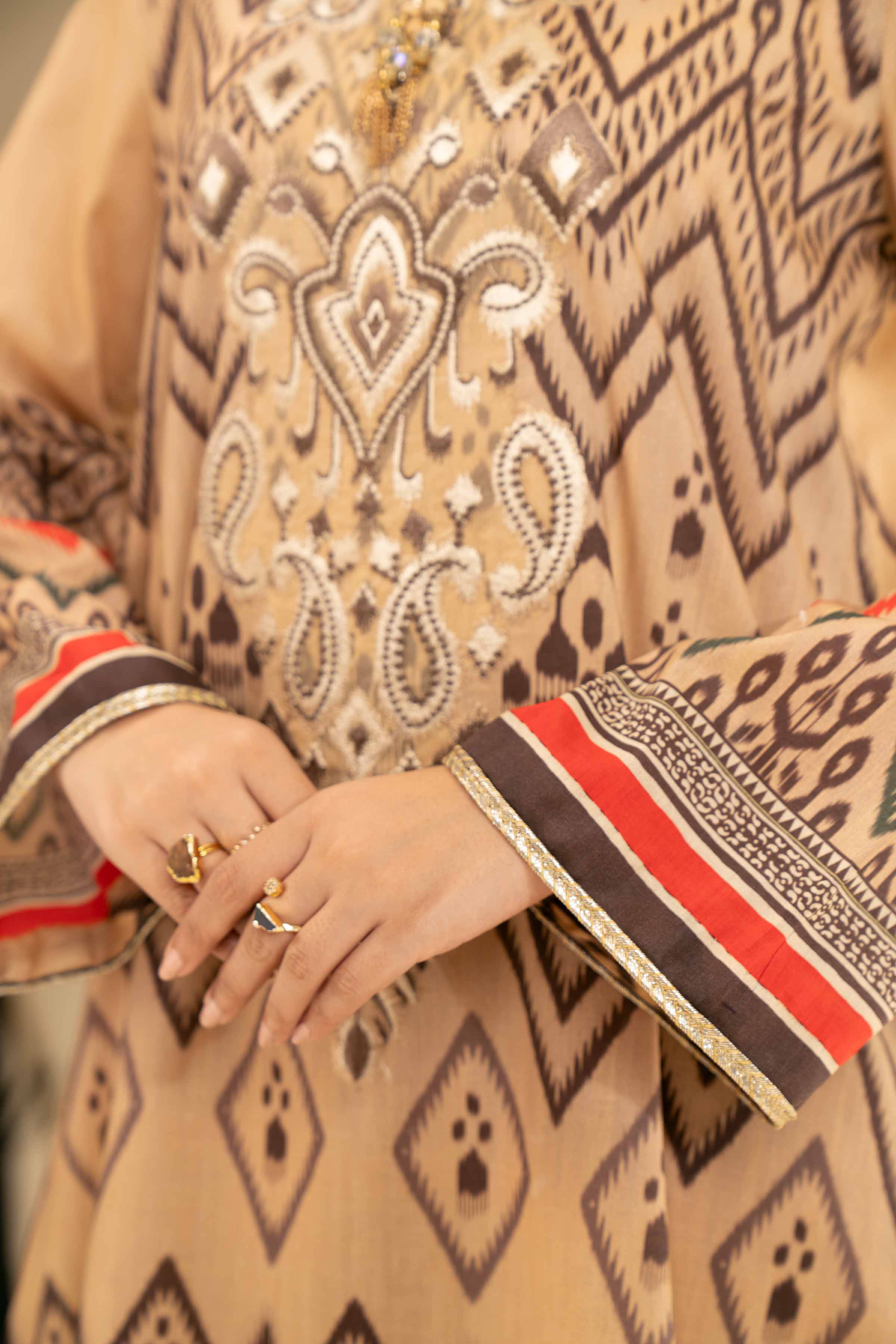 3 Piece - Digital Printed Embroidered Suit - 42501176 for Women - Unstitched Collection | Nishat | Shop Online